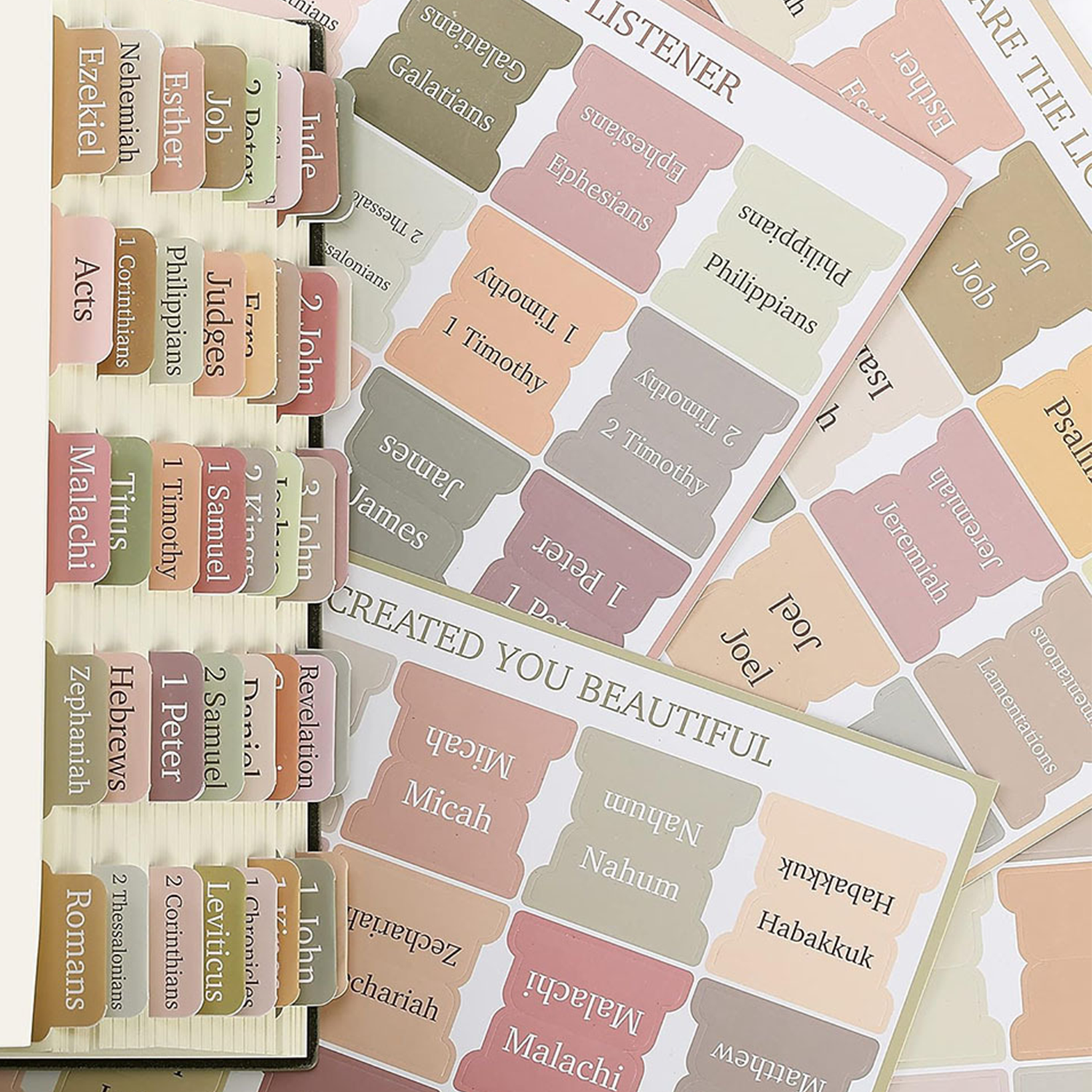 Bible Tabs w/ Unique Stickers 6