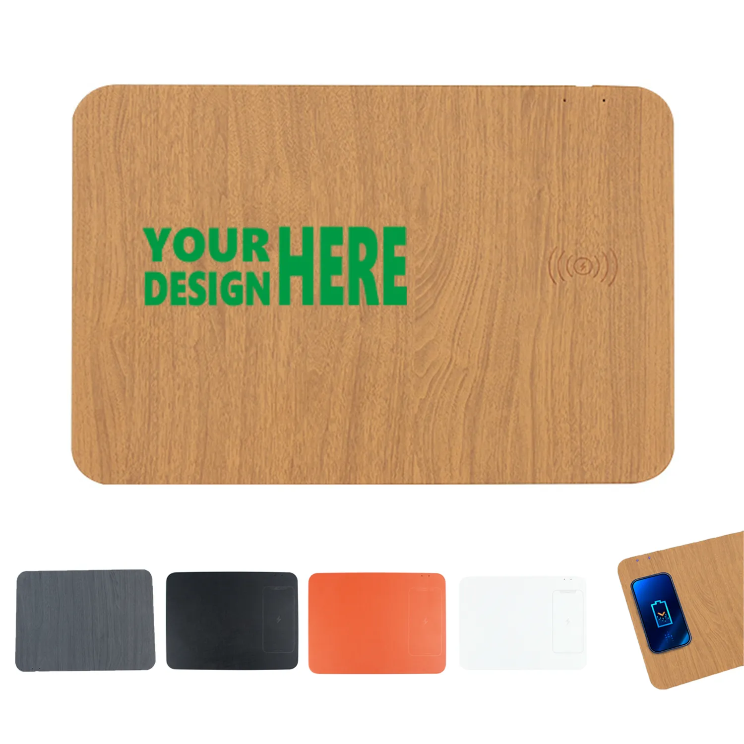 Slim Wooden Wireless Charging Pad 2