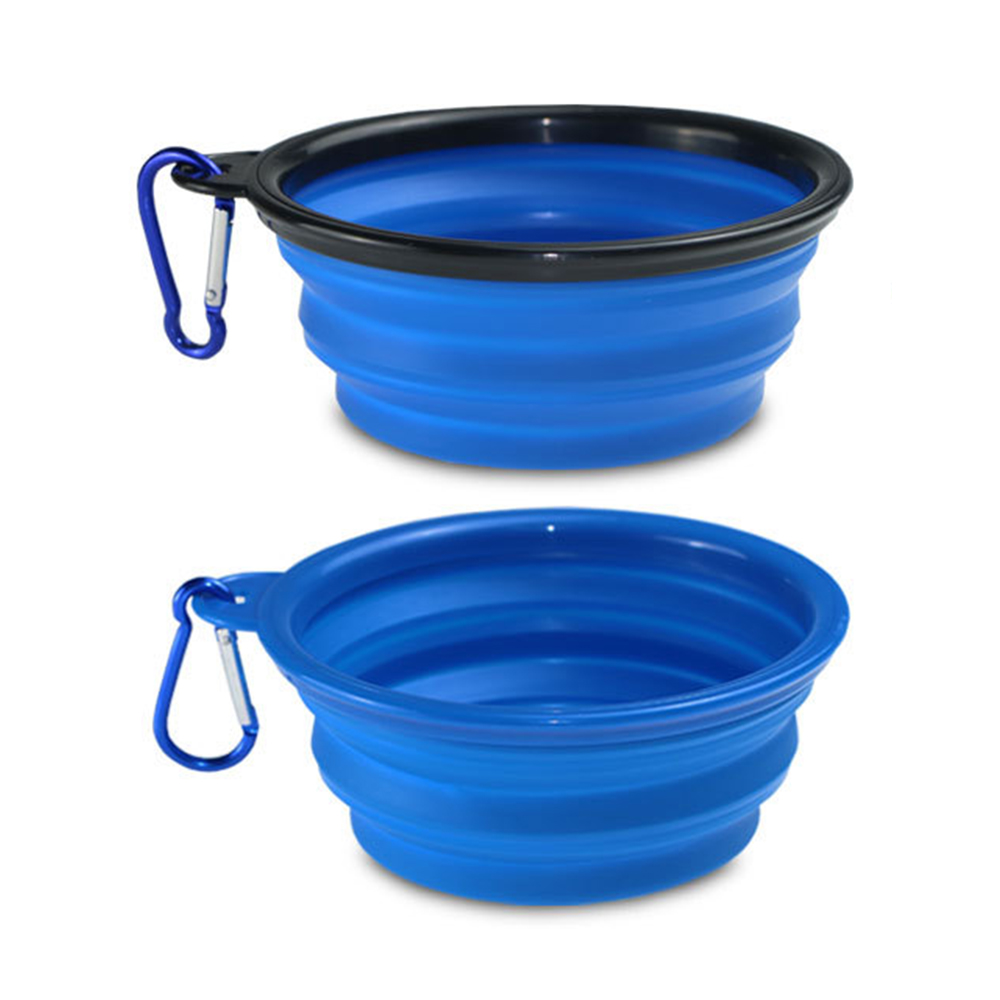 Silicone Collapsible Pet Bowl With Carabiner 3