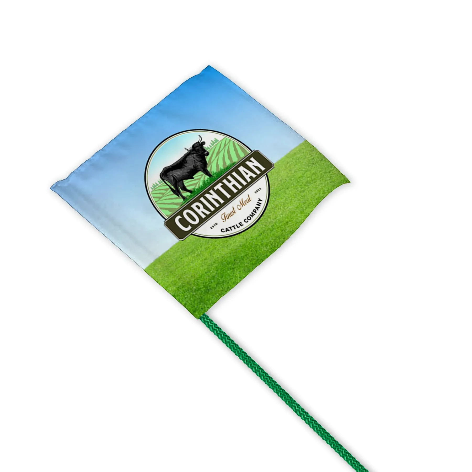 42" Green Whip Rod with 12"x12" Digitally printed Flag 9