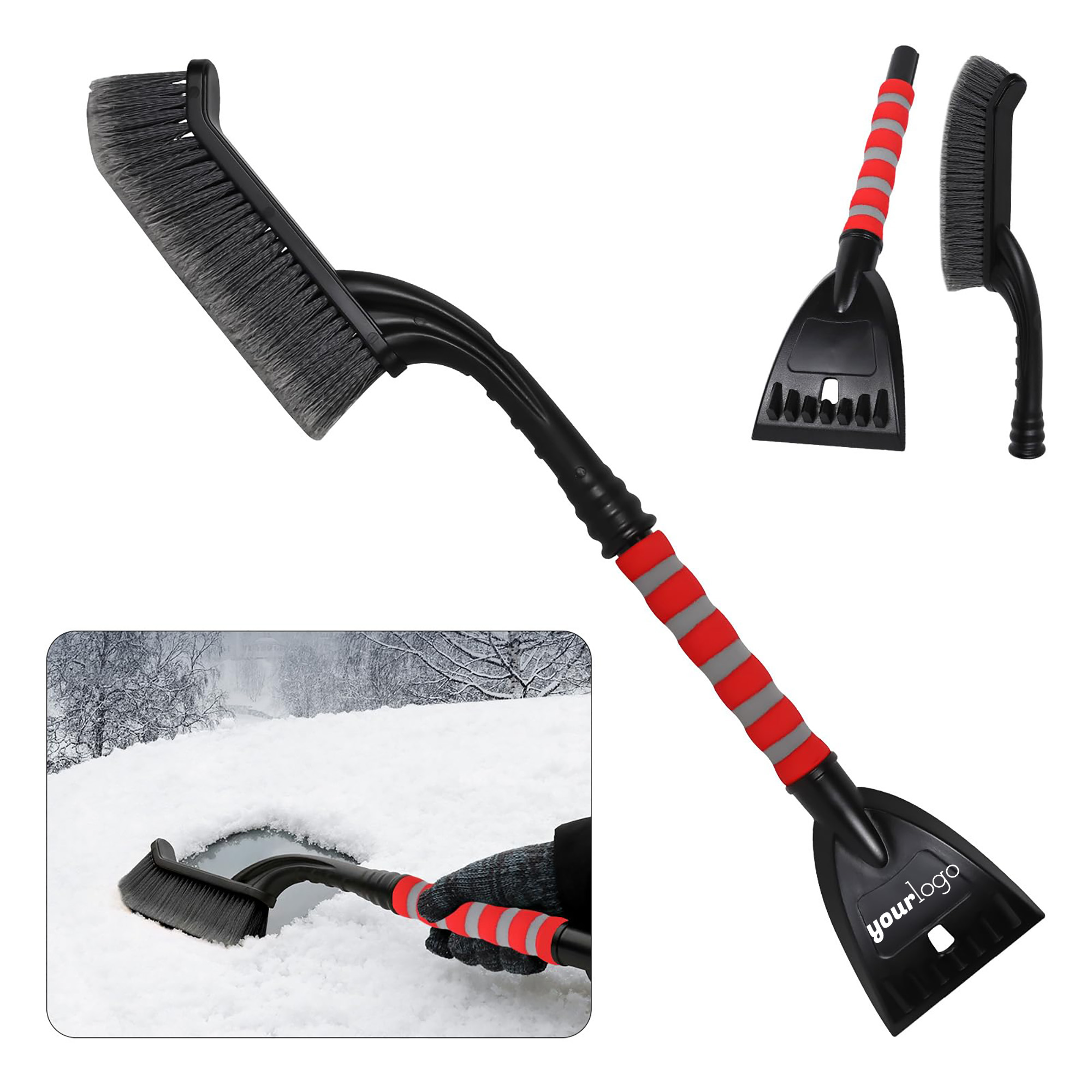 Detachable 26-Inch Snow Brush with Heavy-Duty Ice Scraper 4