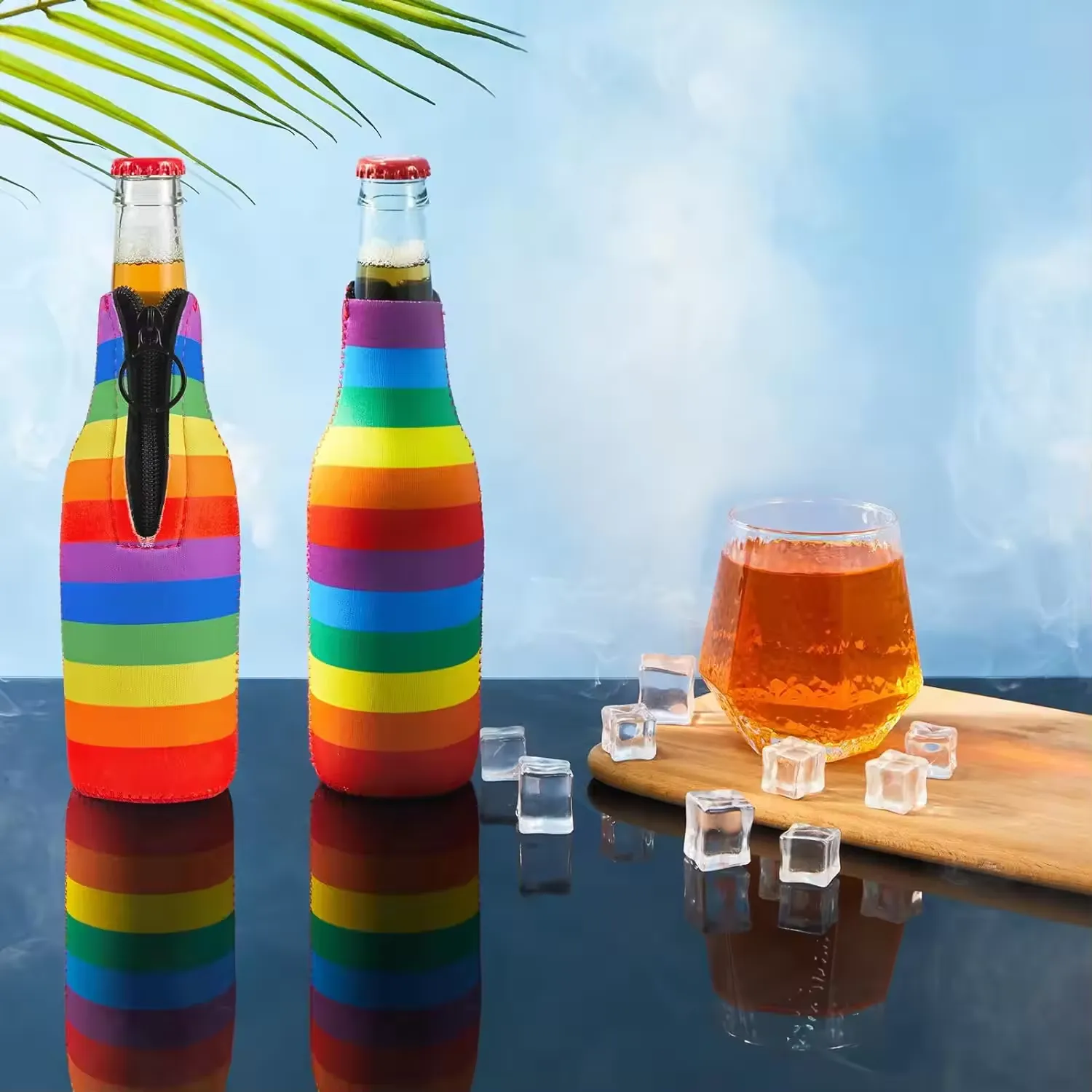 Pride Rainbow Neoprene Beer Bottle Cooler Sleeves 1