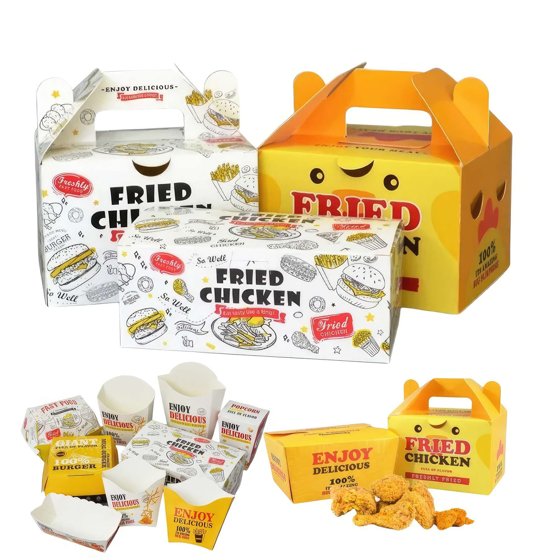 Custom Printed Takeout Food Burger Packaging Boxes 2