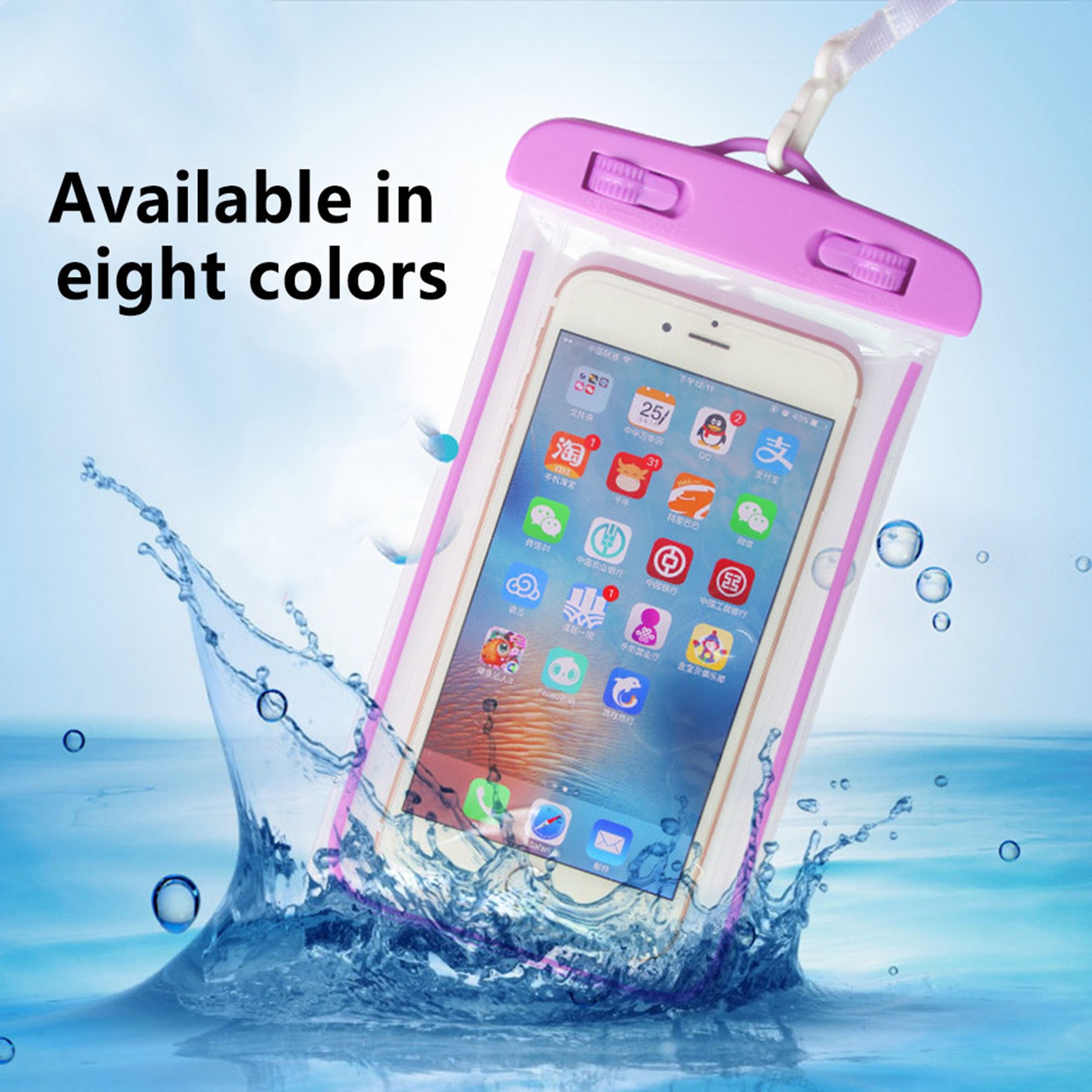 PVC Waterproof Phone Pouch With Lanyard 6