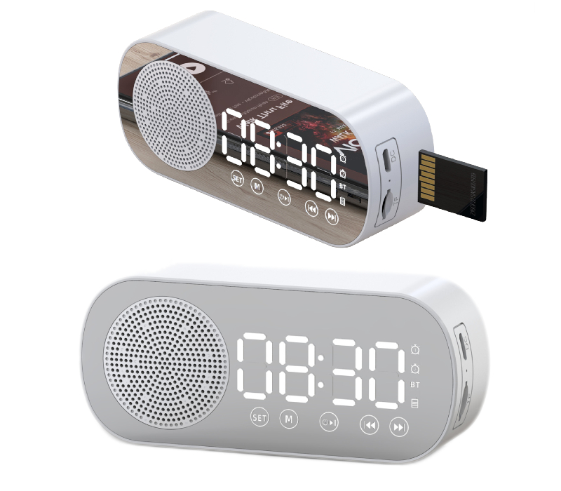 Alarm Clock Touch Control Wireless Bluetooth Speaker 4