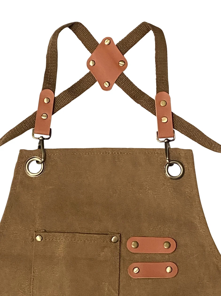 Canvas Apron With Removable Name Patch 2