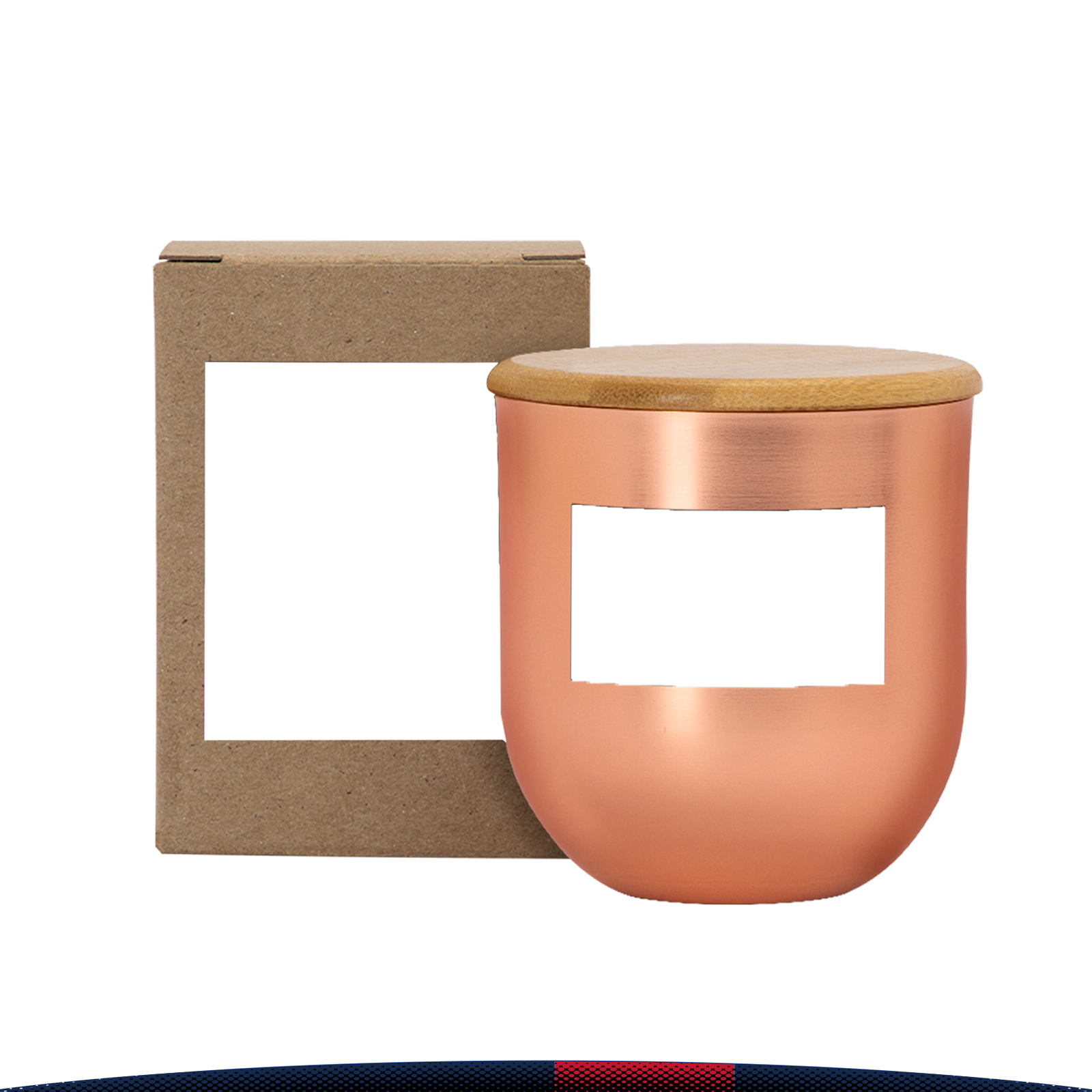 8 oz. Arthen White Wax Metallic Candle with Wood Lid 8