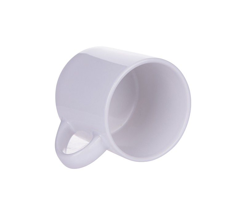 Mini White Ceramic Mug, 6 oz. 2