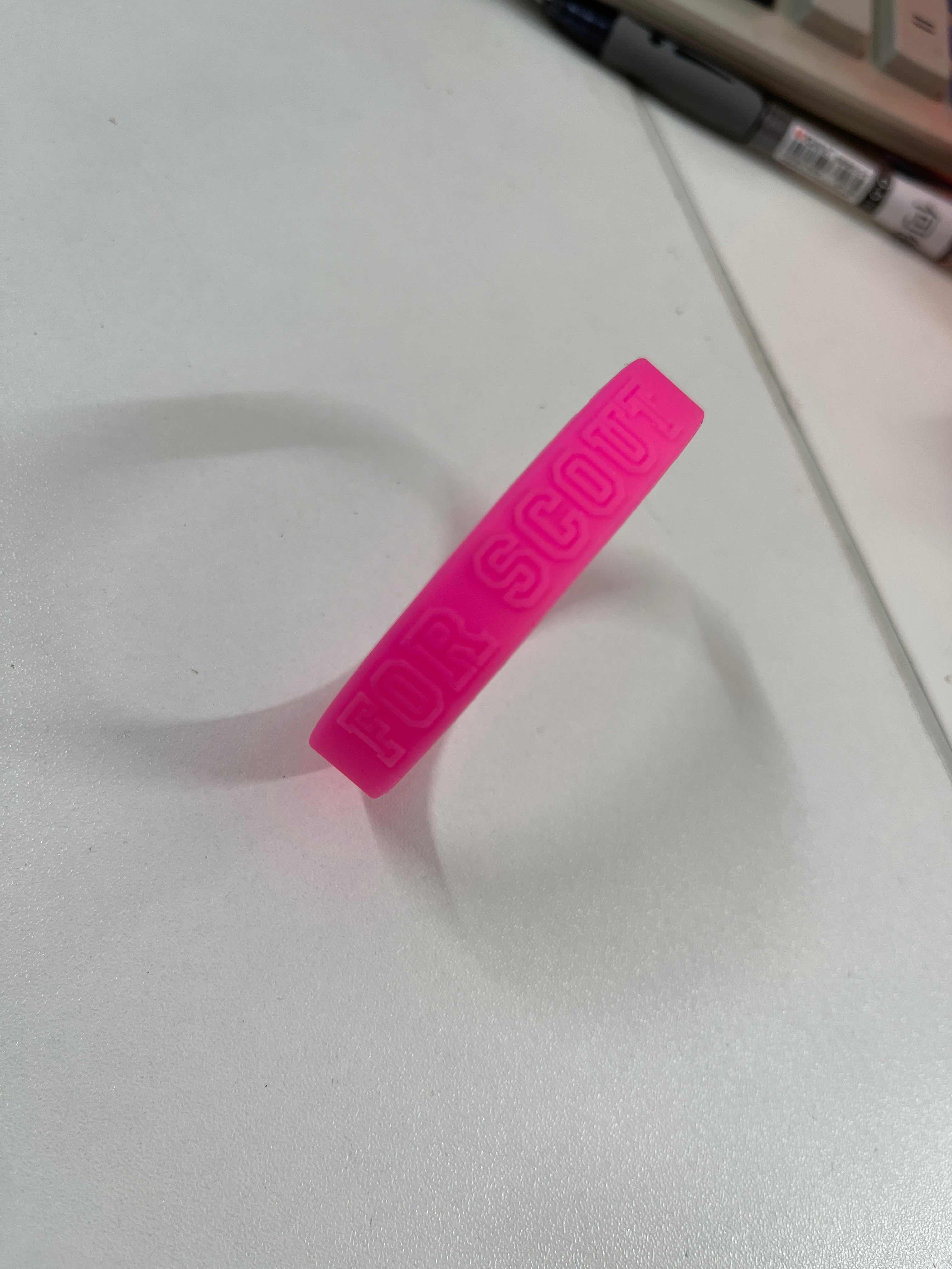 1 1/2 Inch Embossed Silicone Wristband 2