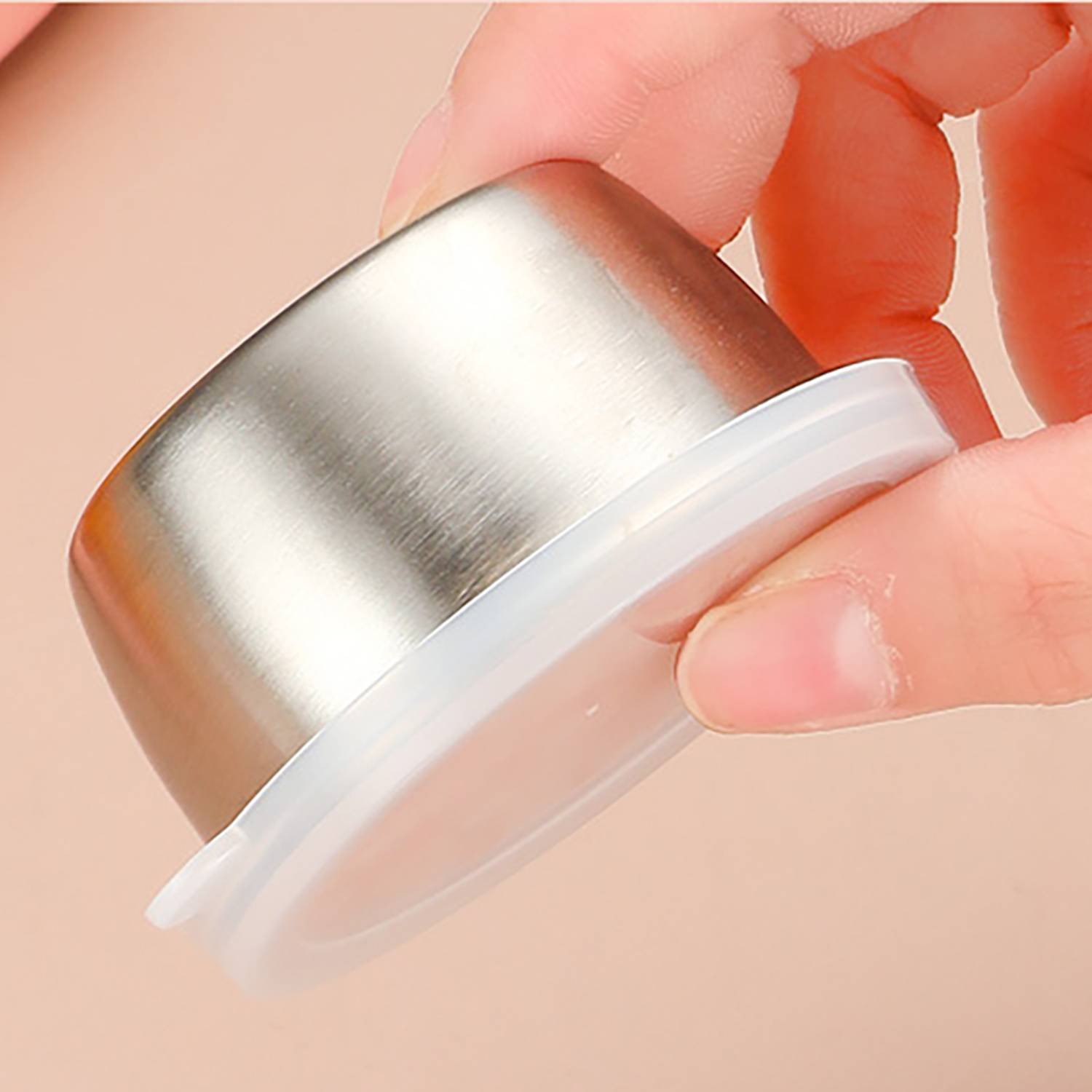 2Oz Stainless Steel Sauce Cup W/ Plastic Lid 4