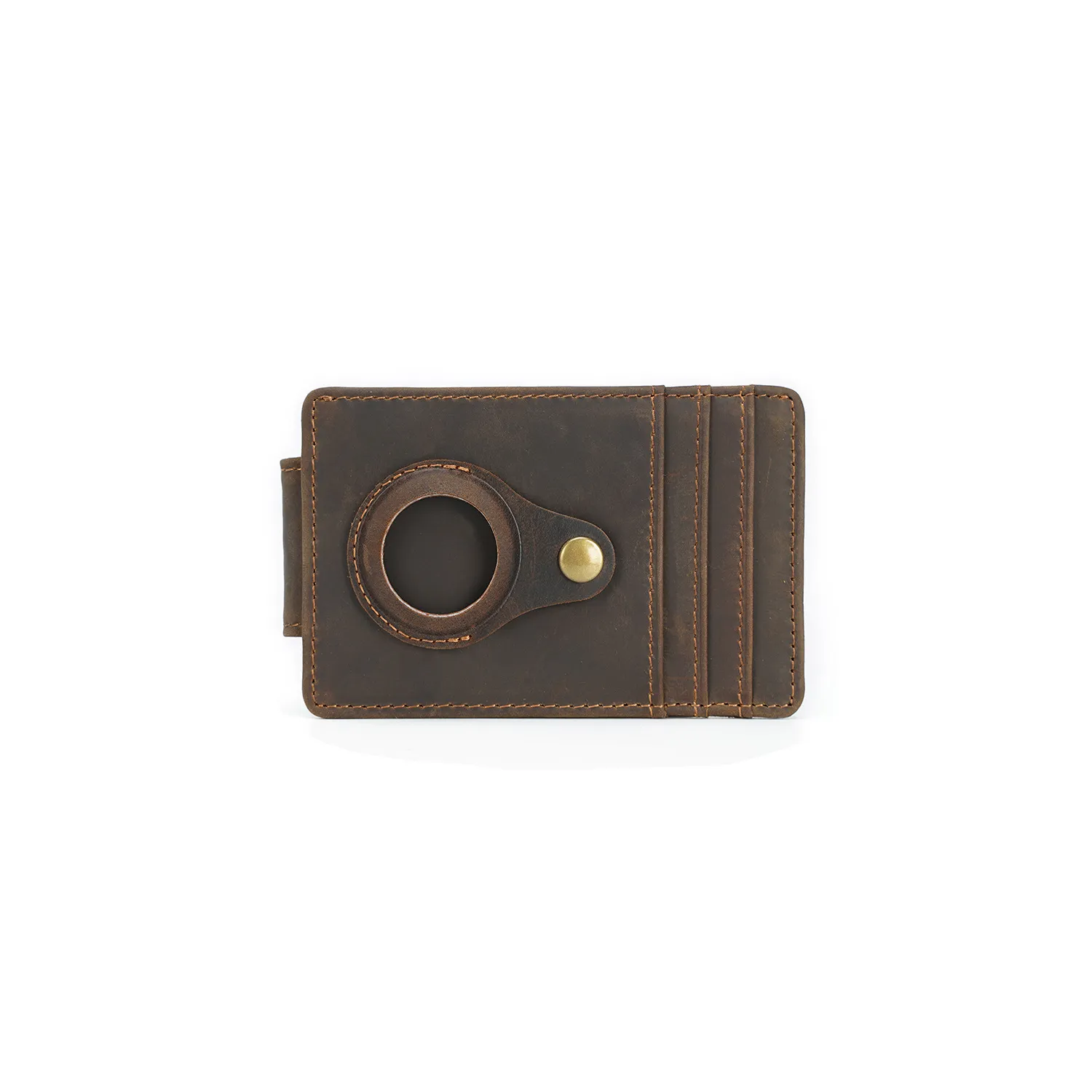 Genuine Leather Wallet With Airtag Holder 5