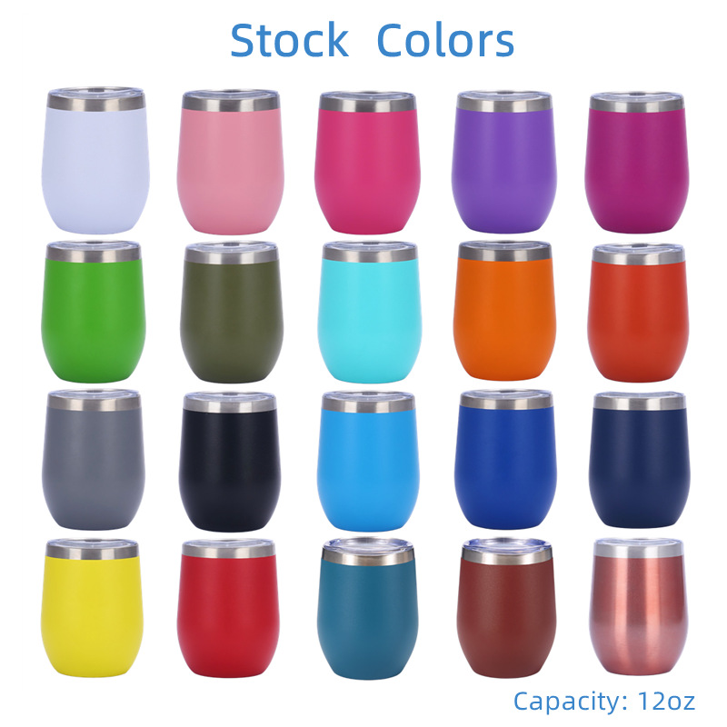 12 oz. Double Wall, Stainless Steel Vacuum Wine Cup 1