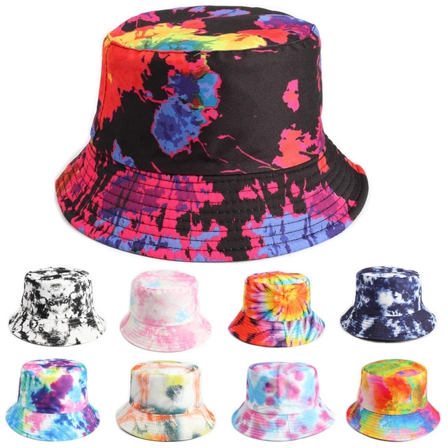 New Folding Double-sided Cotton Bucket Hat 22