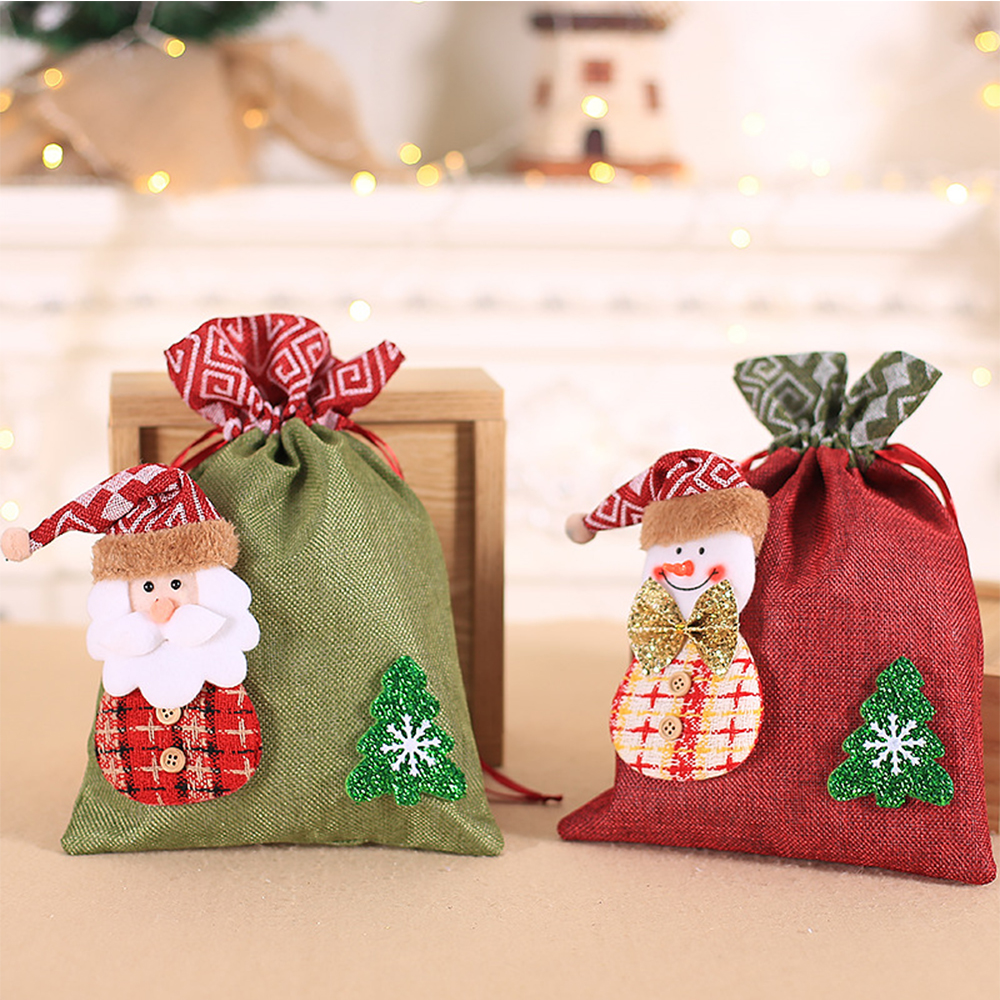 Christmas Drawstring Bag Candy Gift Bag 3