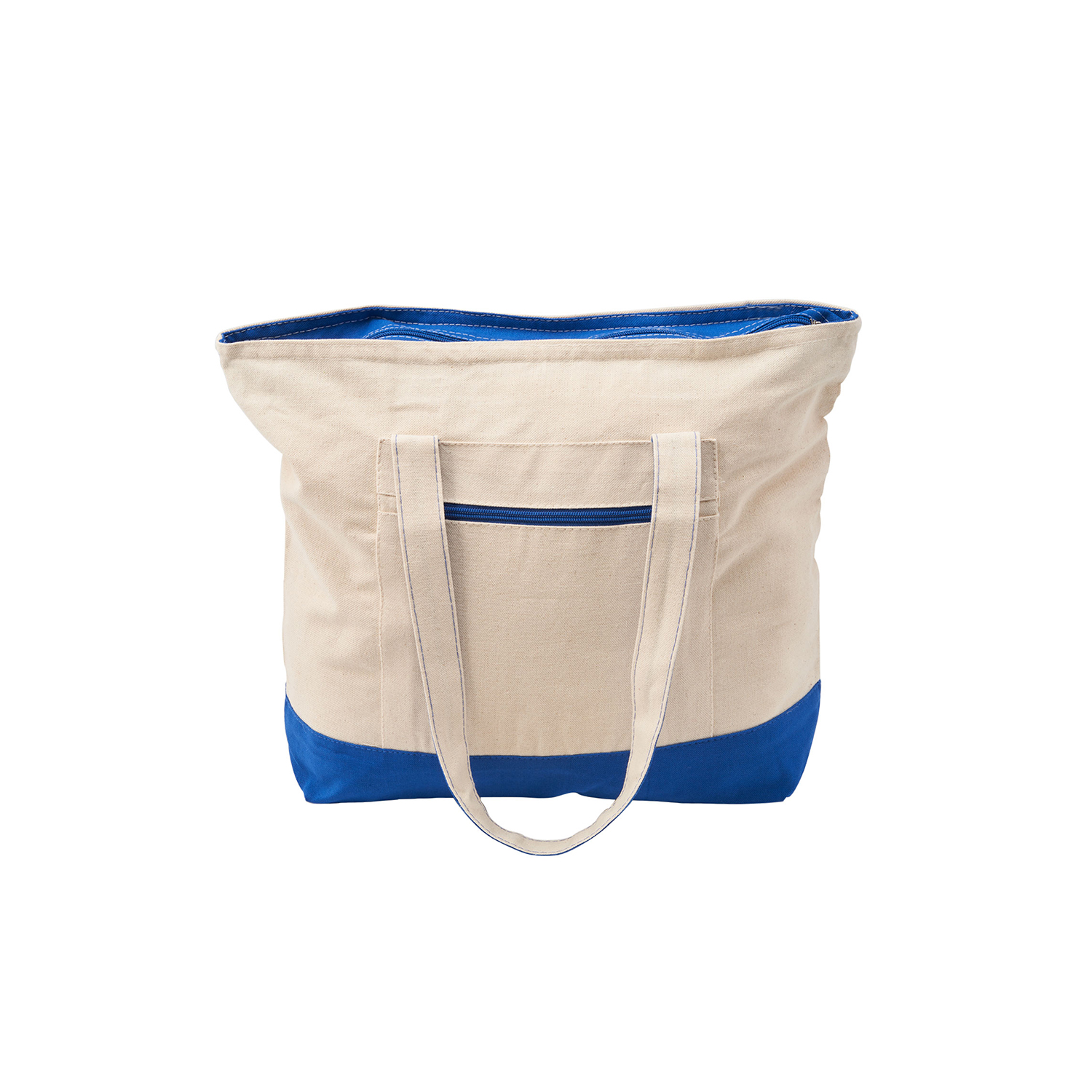Zippered Cotton Canvas Tote Bag 11