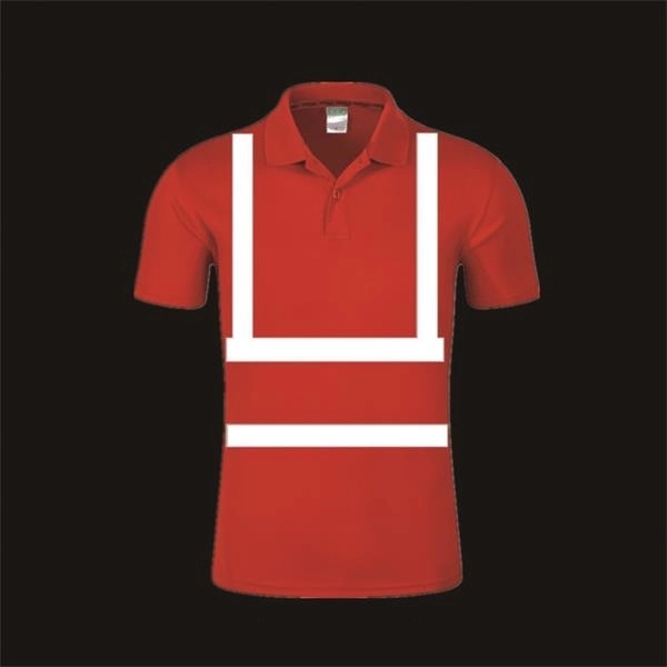High Visibility Reflective Construction Safety Polo T Shirt 3