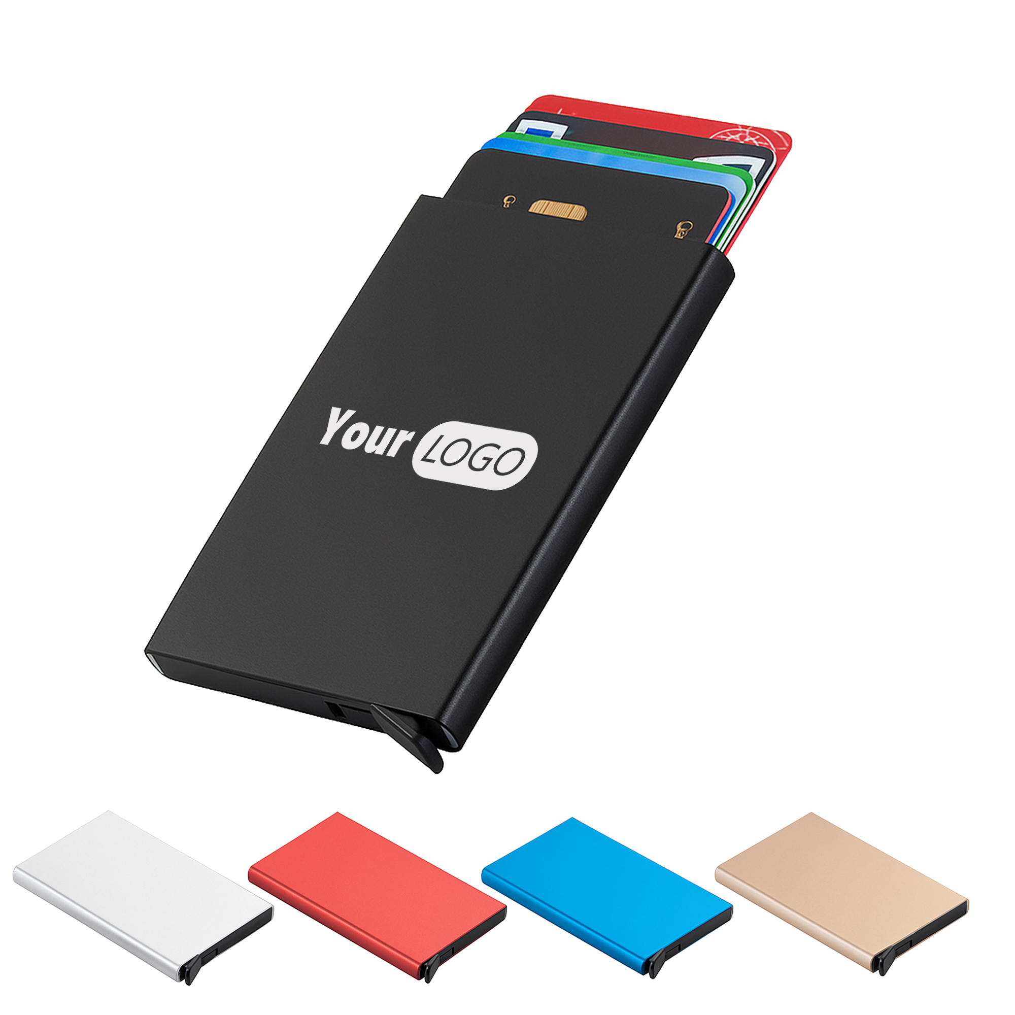 Aluminum RFID Pop Up Card Holder 4