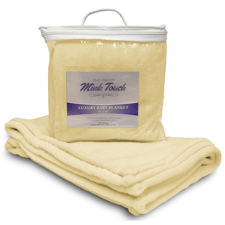 Yellow Micro Fleece Crib Blanket 2