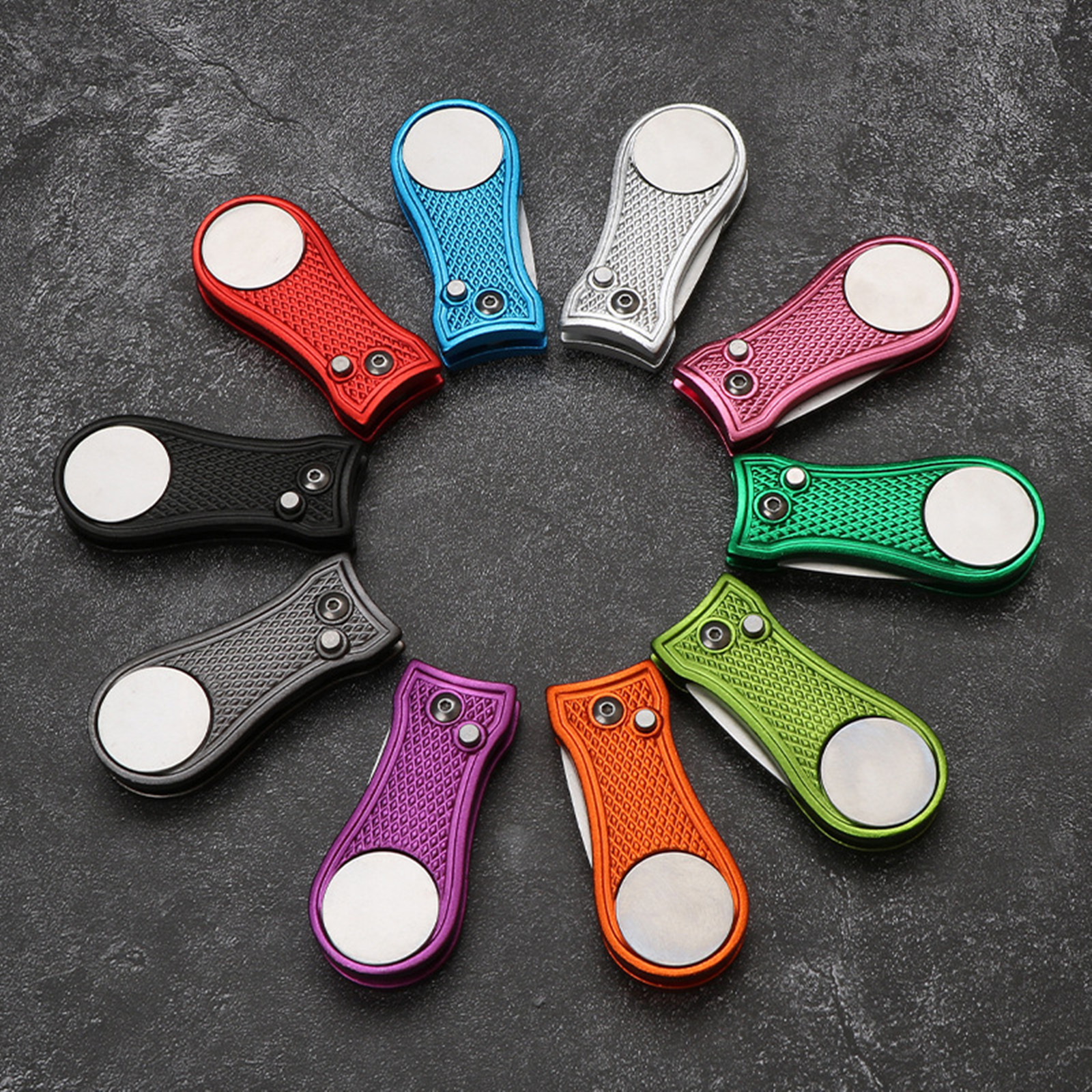 Metal Golf Divot Repair Tool Ball Markers 4