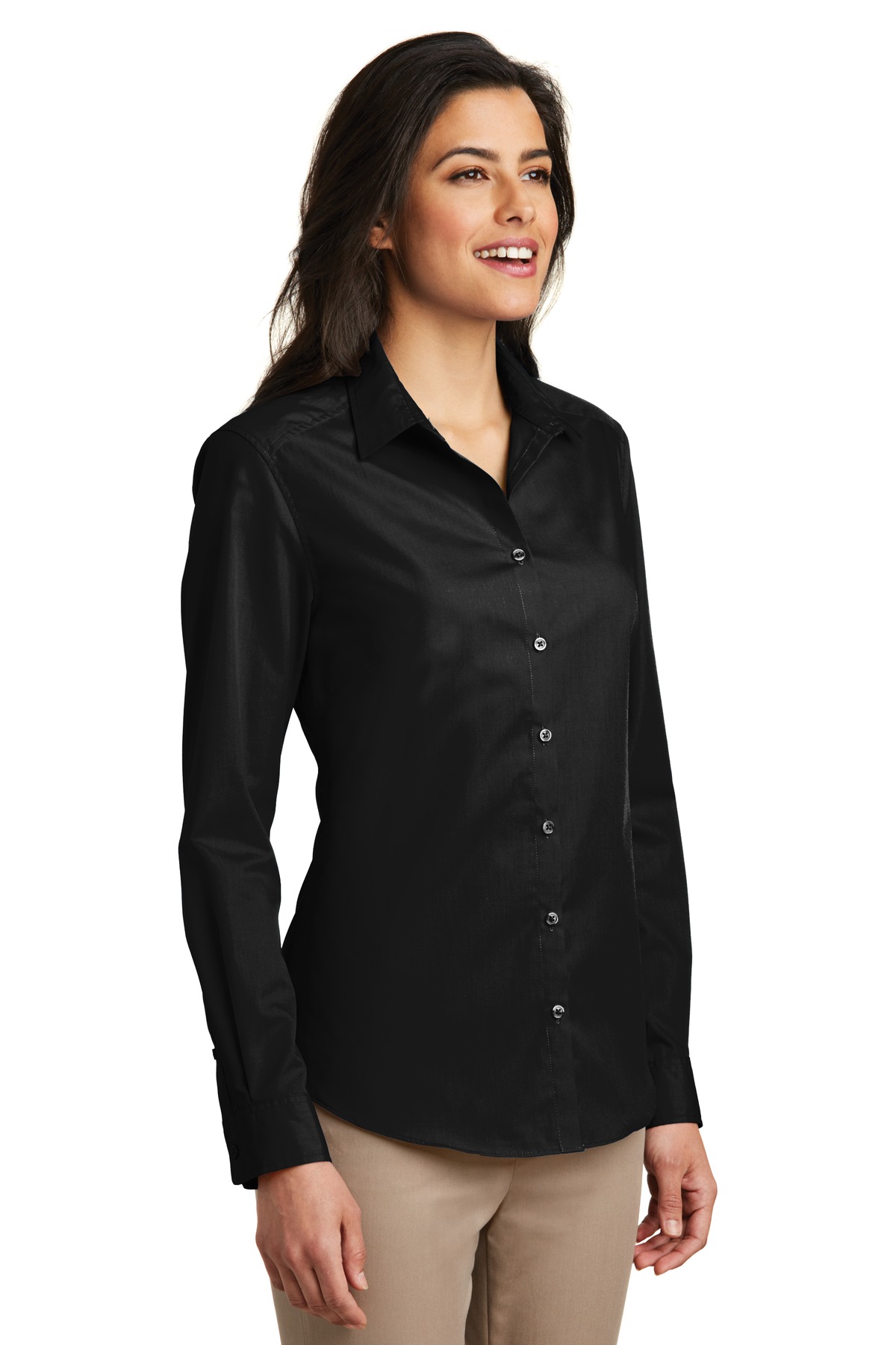 Port Authority Women's Long Sleeve Carefree Poplin Shirt. LW100 24