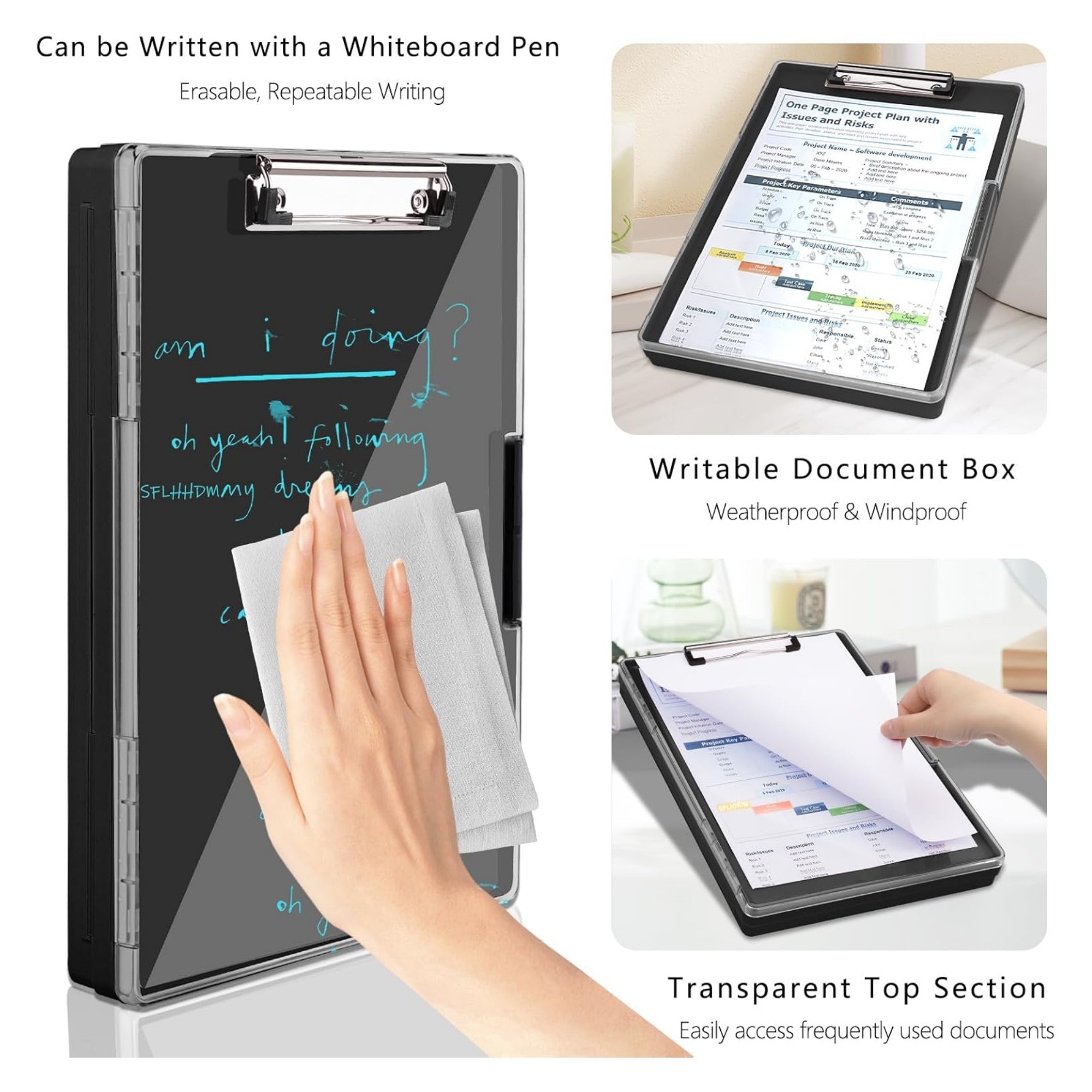 Clearview Clipboard With Storage 10