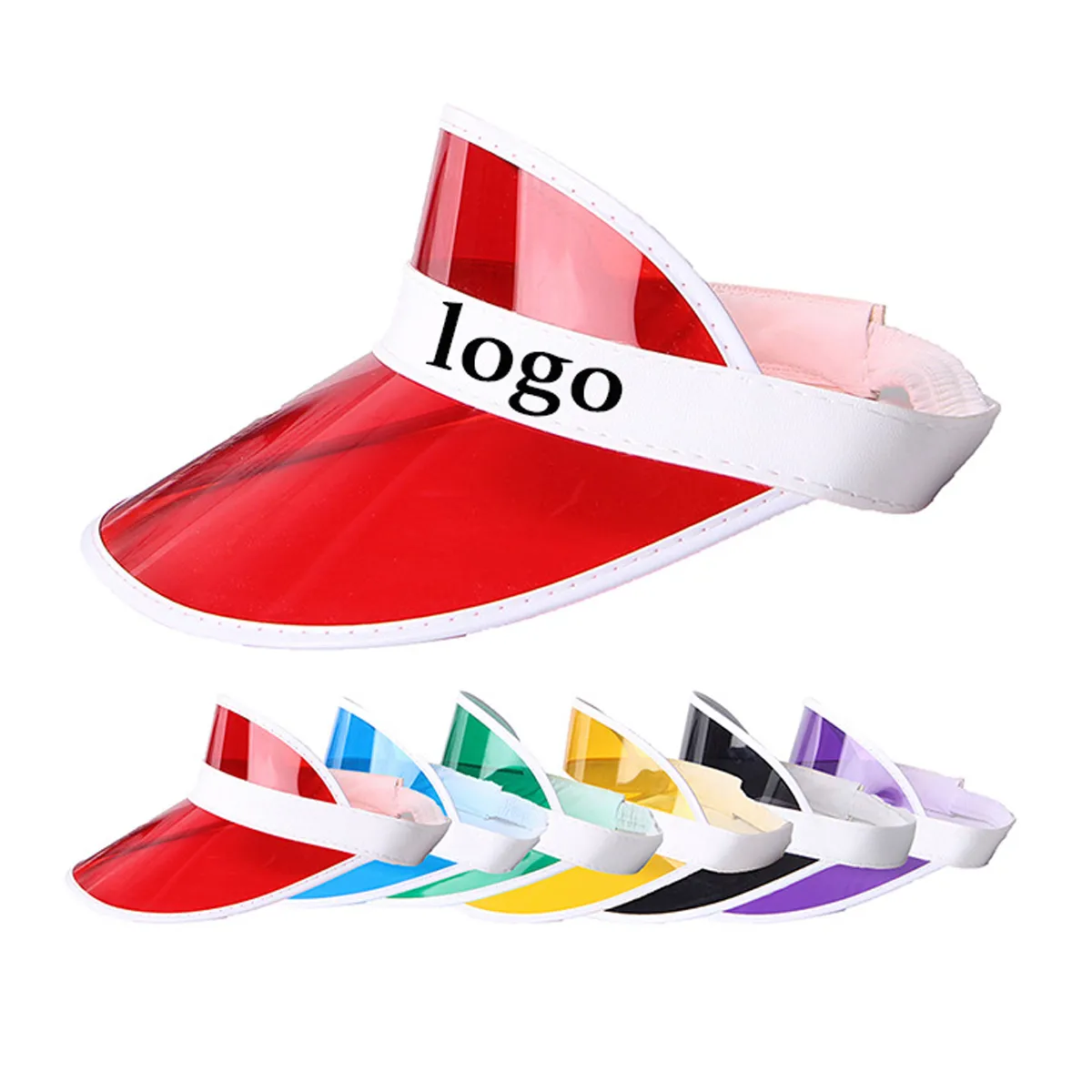 Casino Style Cap Visor Clear Sun Beach Hat 3