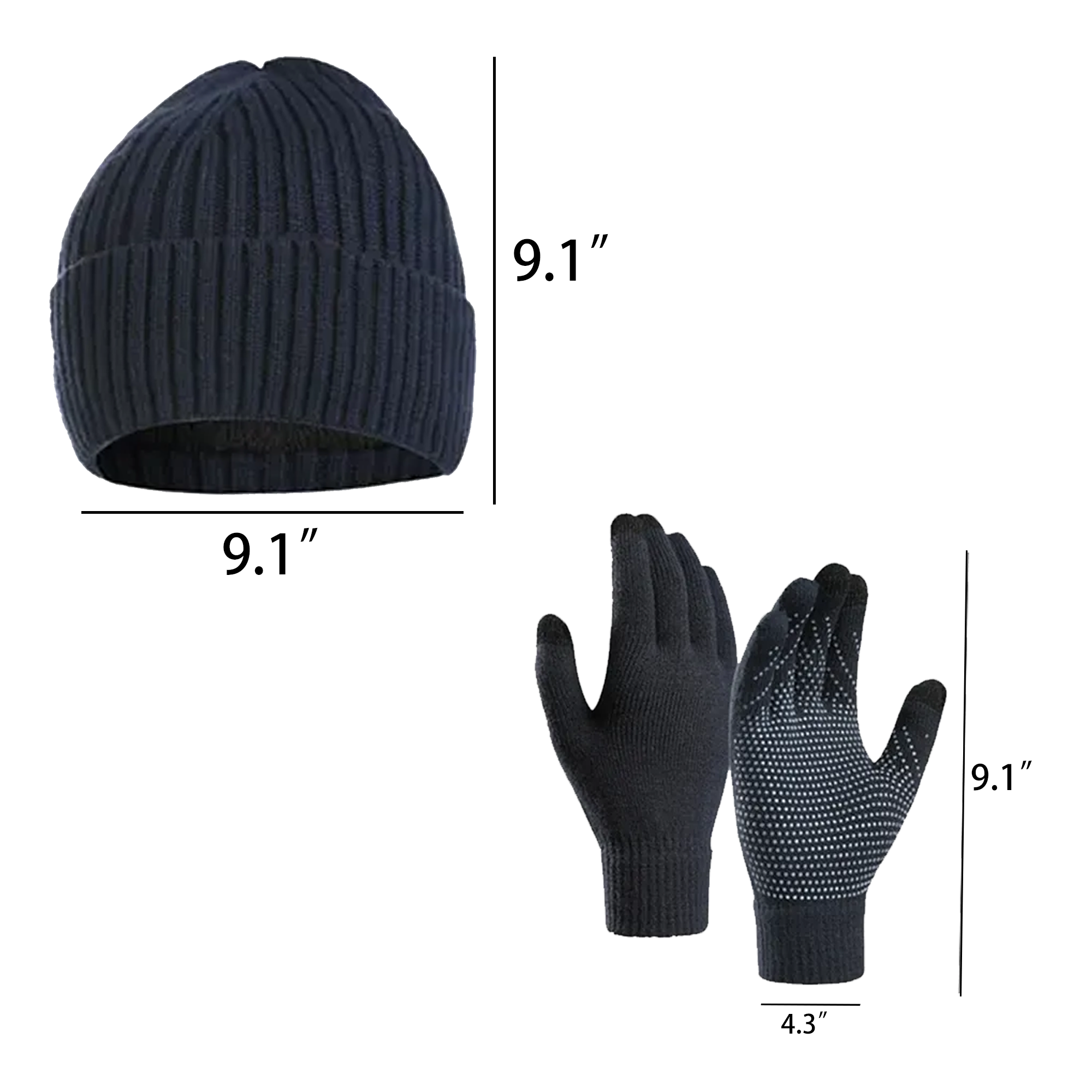 Unisex 3-Piece Winter Accessories with Touch Capability 3