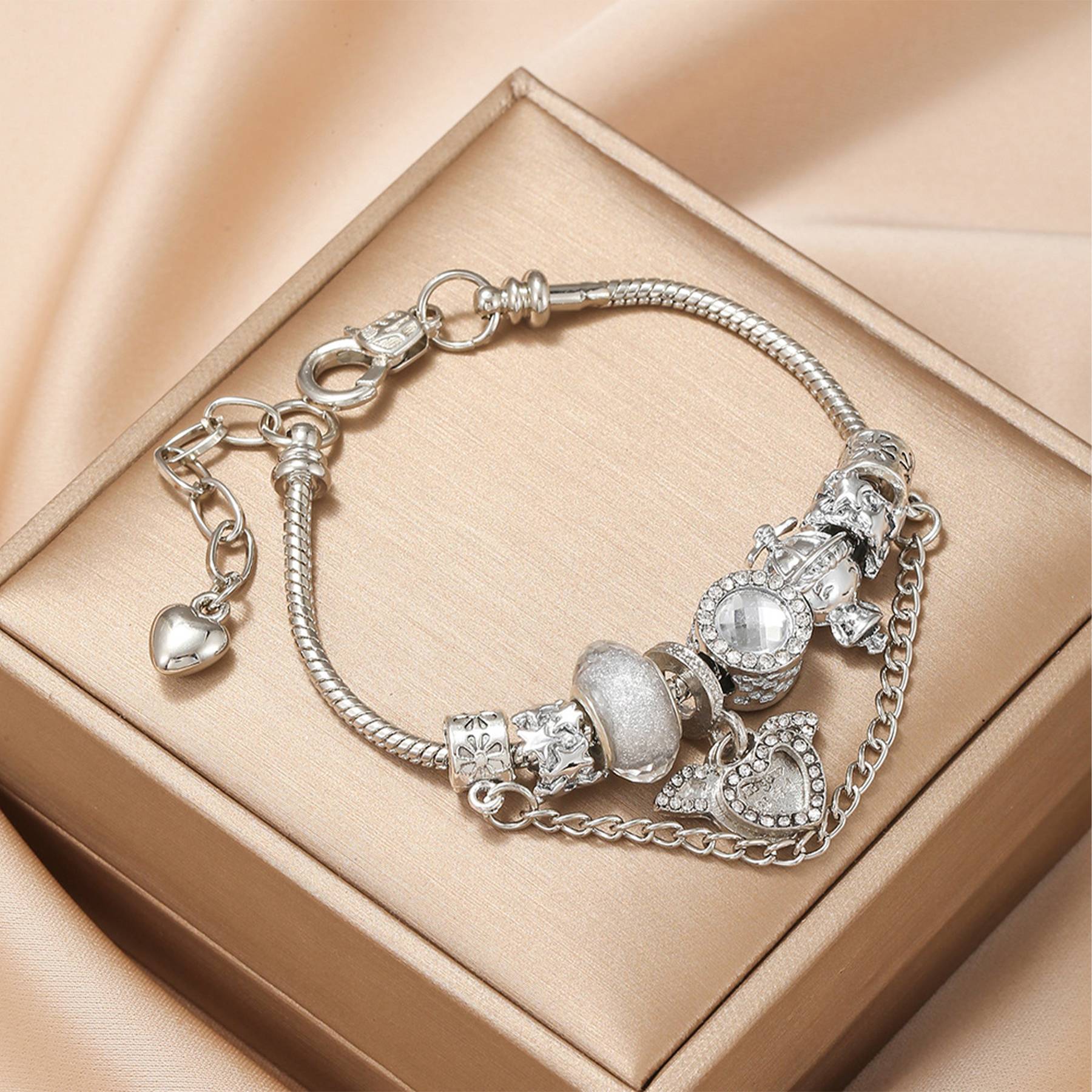 Alloy Cupid heart pendant bracelet 1