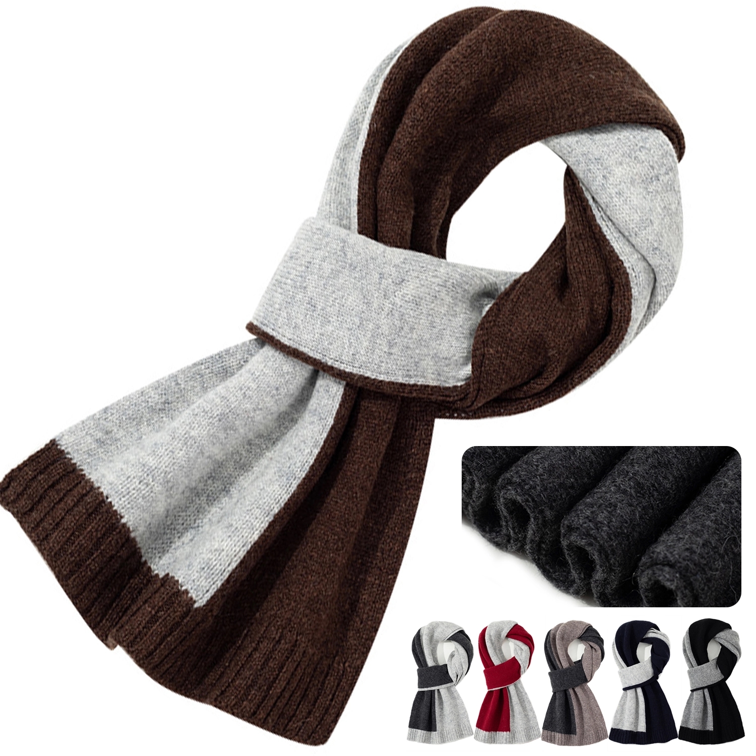 Winter Pure Wool Business Scarf For Men 1
