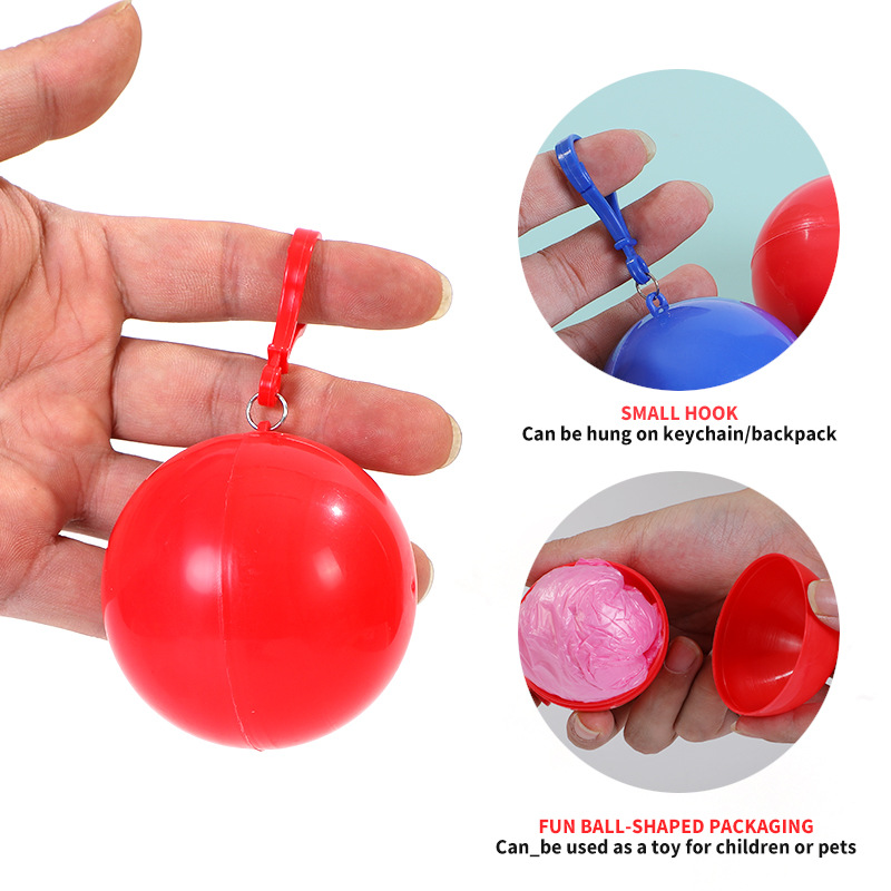 Disposable Raincoat Keychains With Ball 1