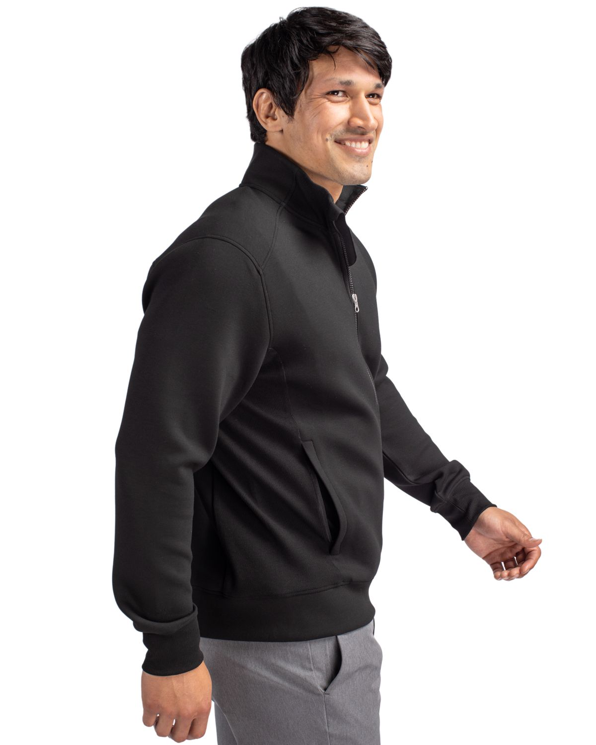 Cutter & Buck Roam Recycled Buttery-Soft Knit Mens Full Zip Jacket 7