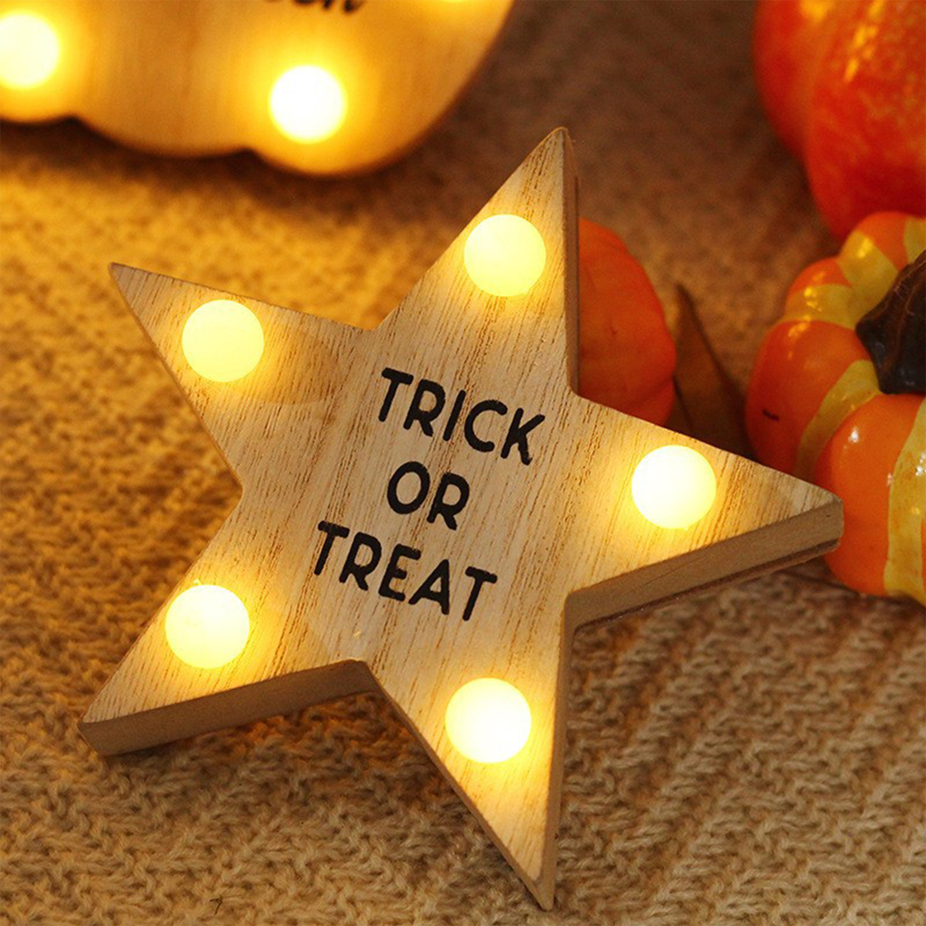 Wooden pumpkin lantern 8