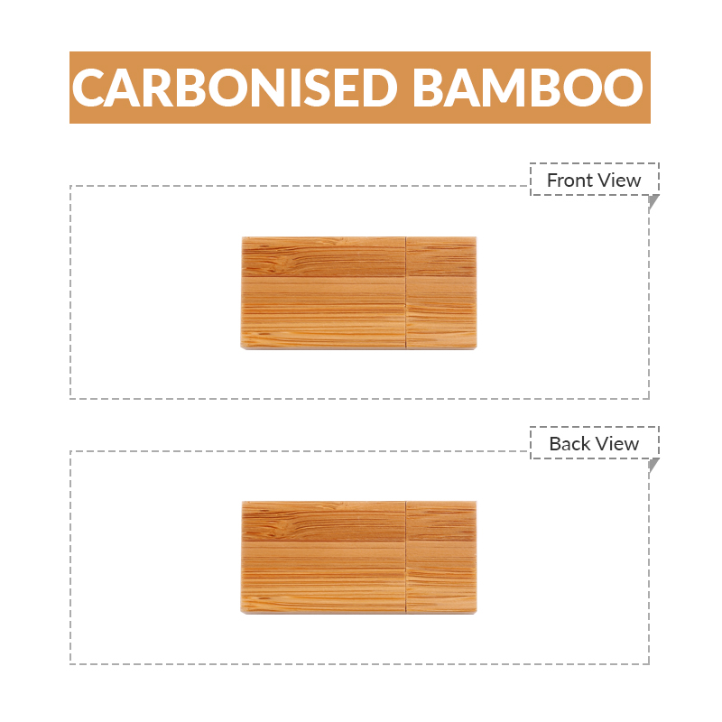 Rectangular Wooden USB Flash Drives with Magnetic Closure 3