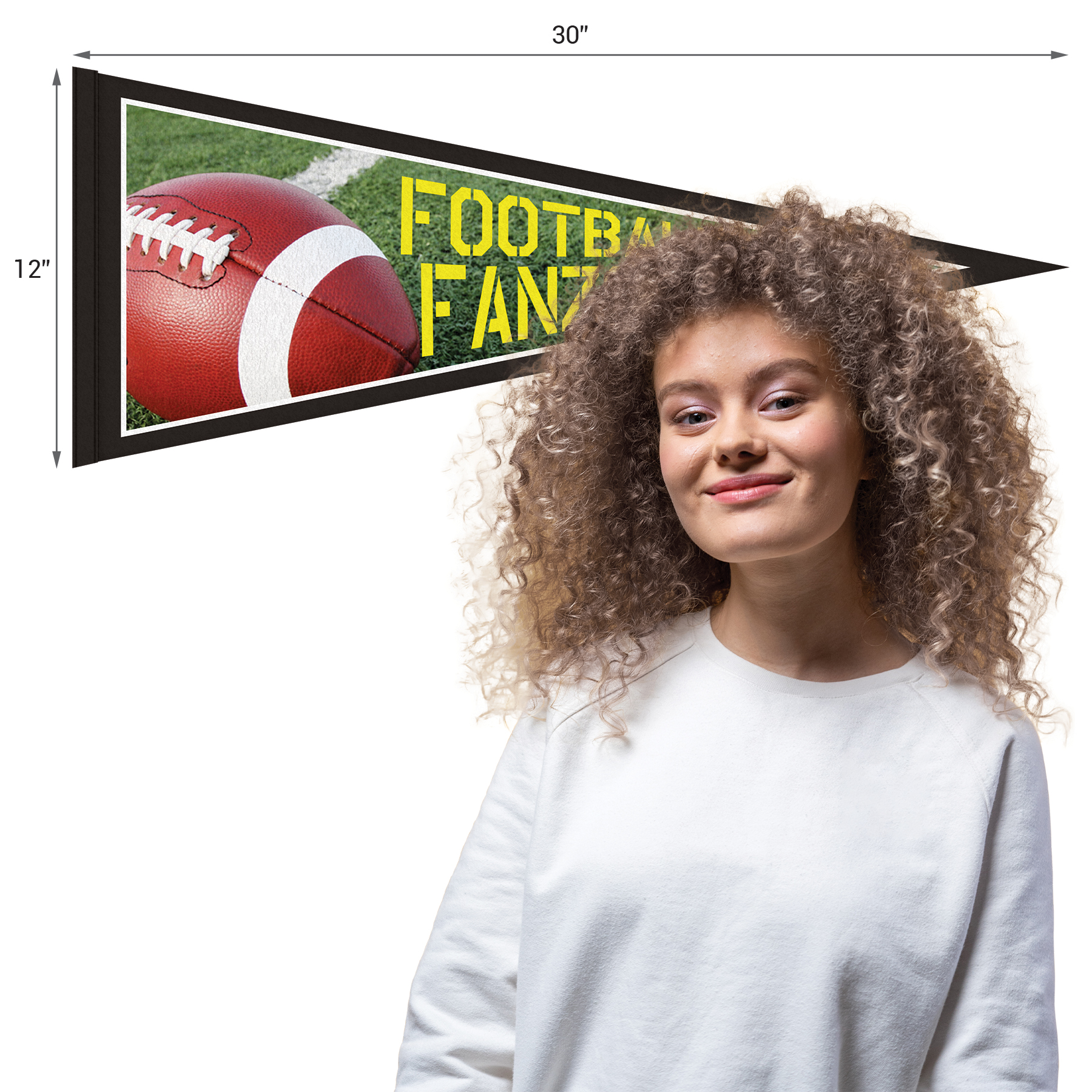 12" x 30" Digitally Printed Single Sided Custom Felt Pennant 5
