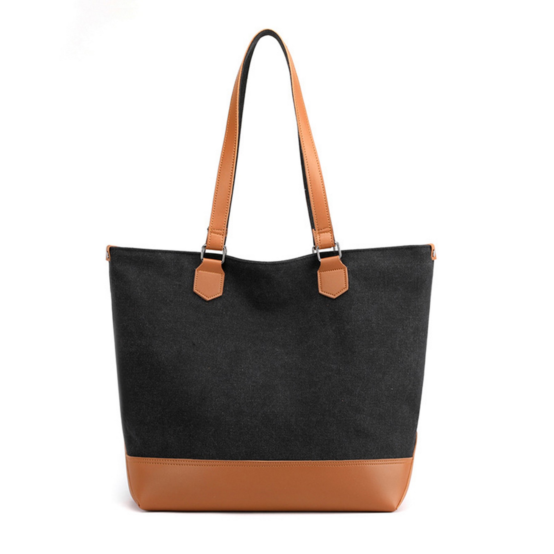 Canvas Tote Bag With Pu Leather, custom tote bag with logo imprint 3