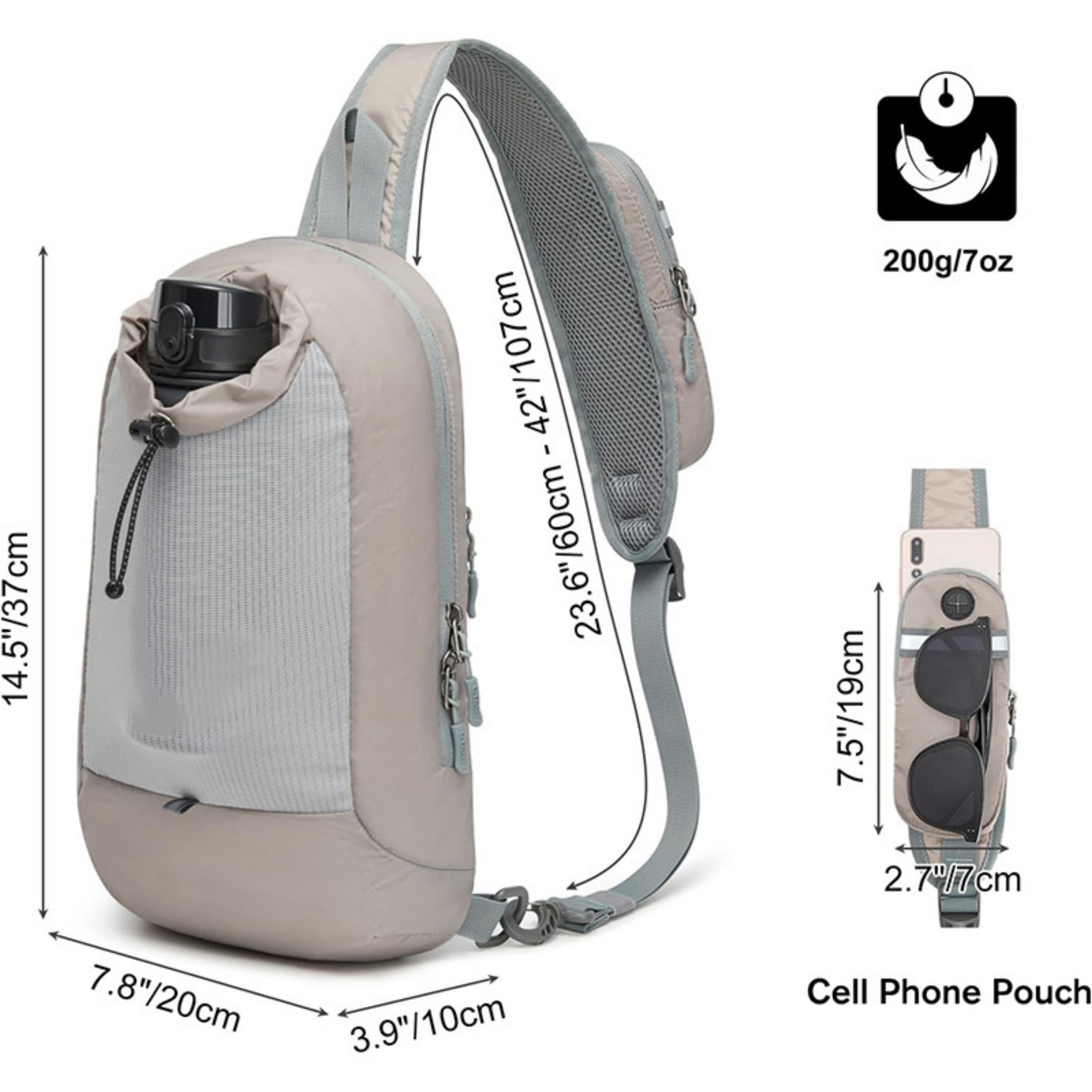 RFID Blocking Lightweight Crossbody Backpack 7