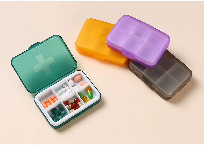 6 Compartment Pill Case, Pill Box 8
