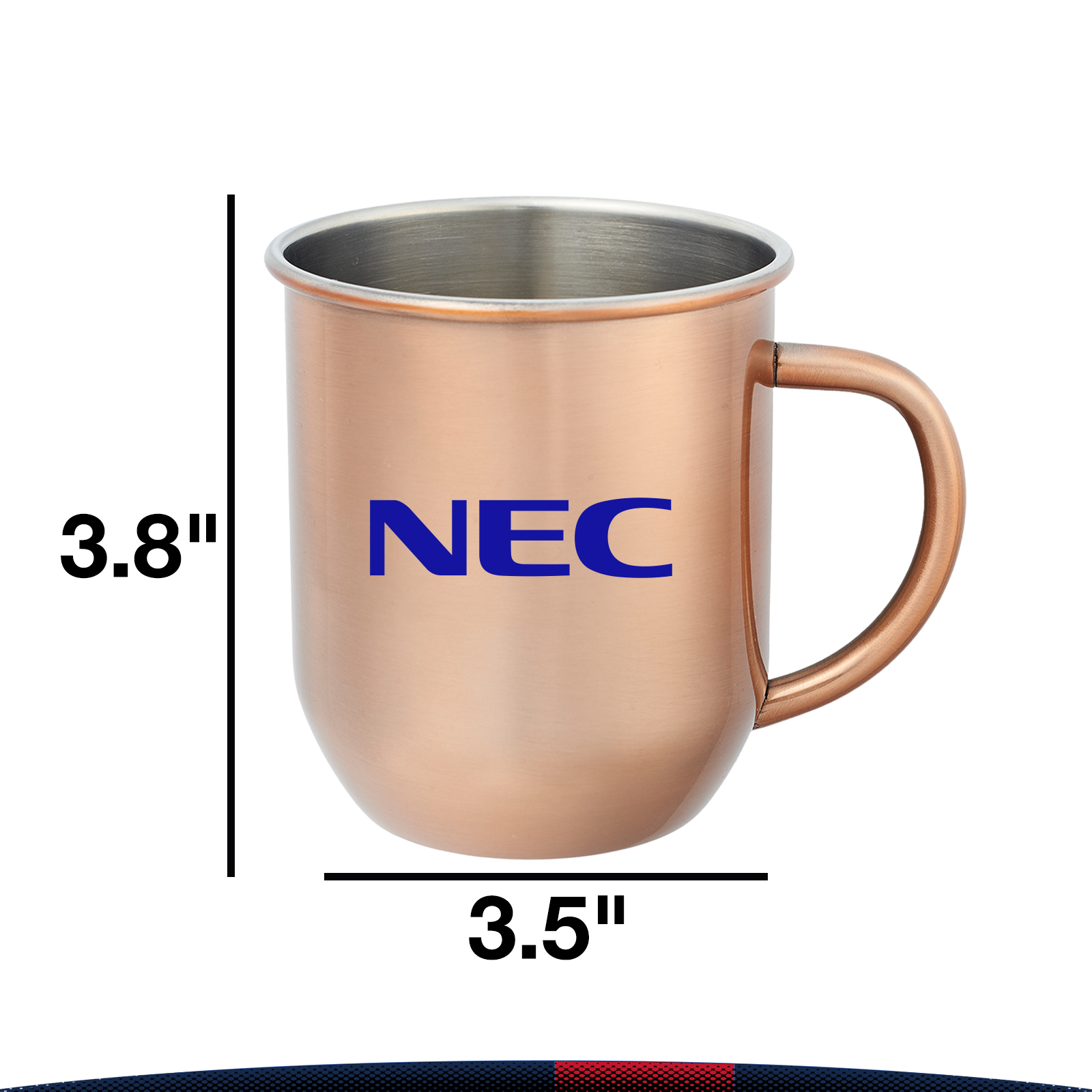 16 oz. Copper Coated Coffee Mugs 3