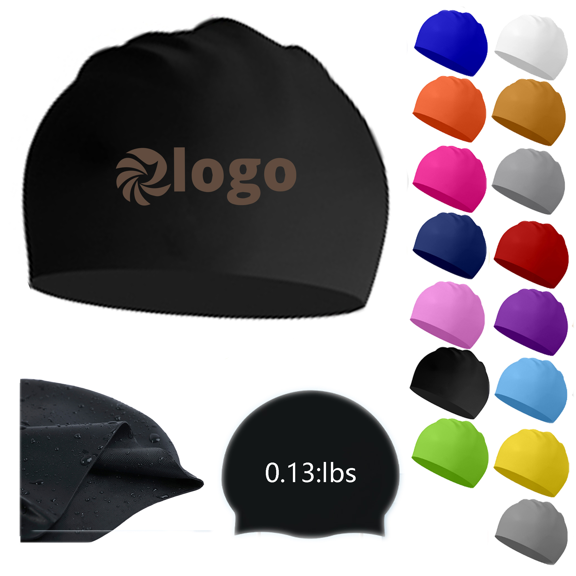 Durable Silicone Swim Cap 15