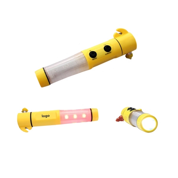4 in 1 Alarm light, Safety hammer, Cutting knife, LED lighting 2