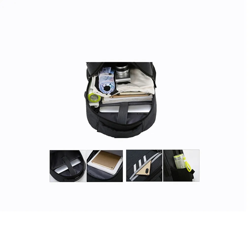 Large Capacity Shoulder Bag / USB Charging Port / Reflective 4