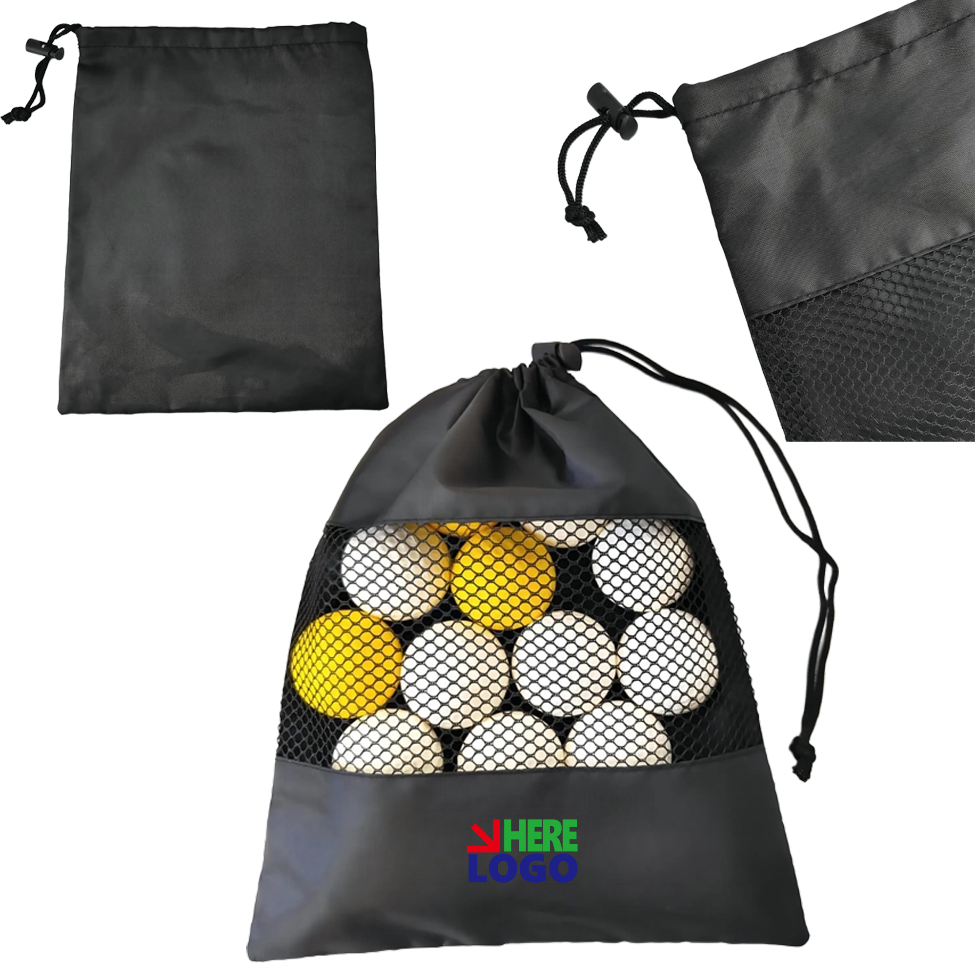 Versatile 210D Drawstring Bags With Pocket 2