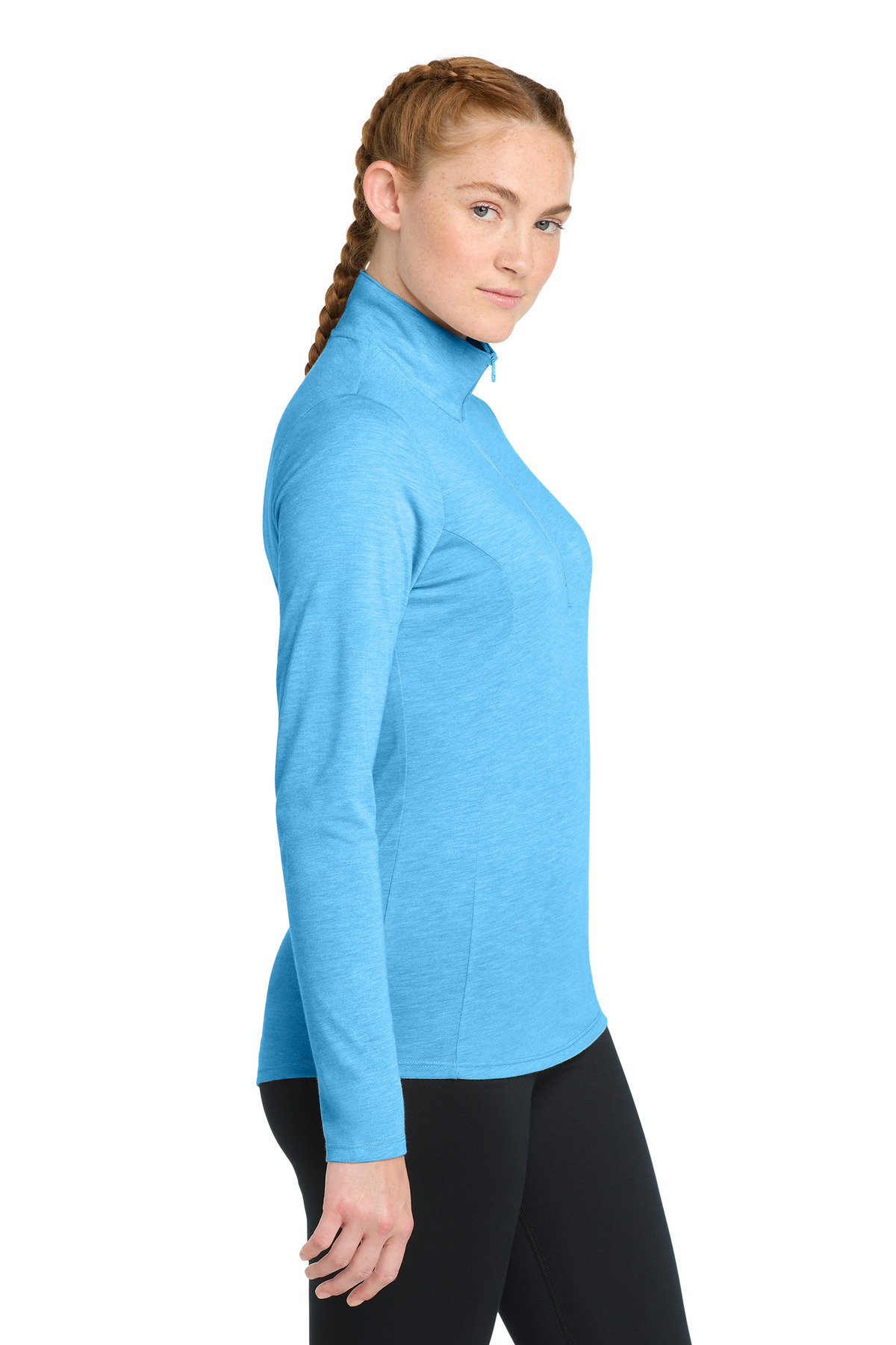 Sport-Tek Women's PosiCharge Tri-Blend Wicking 1/4-Zip Pullover. LST407 11