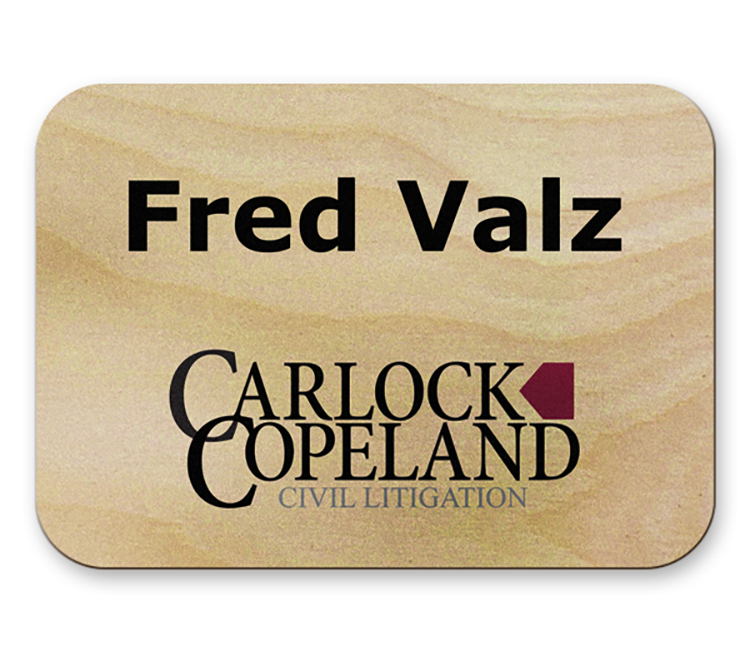 Wood Name Badge 6-9 sq in 3