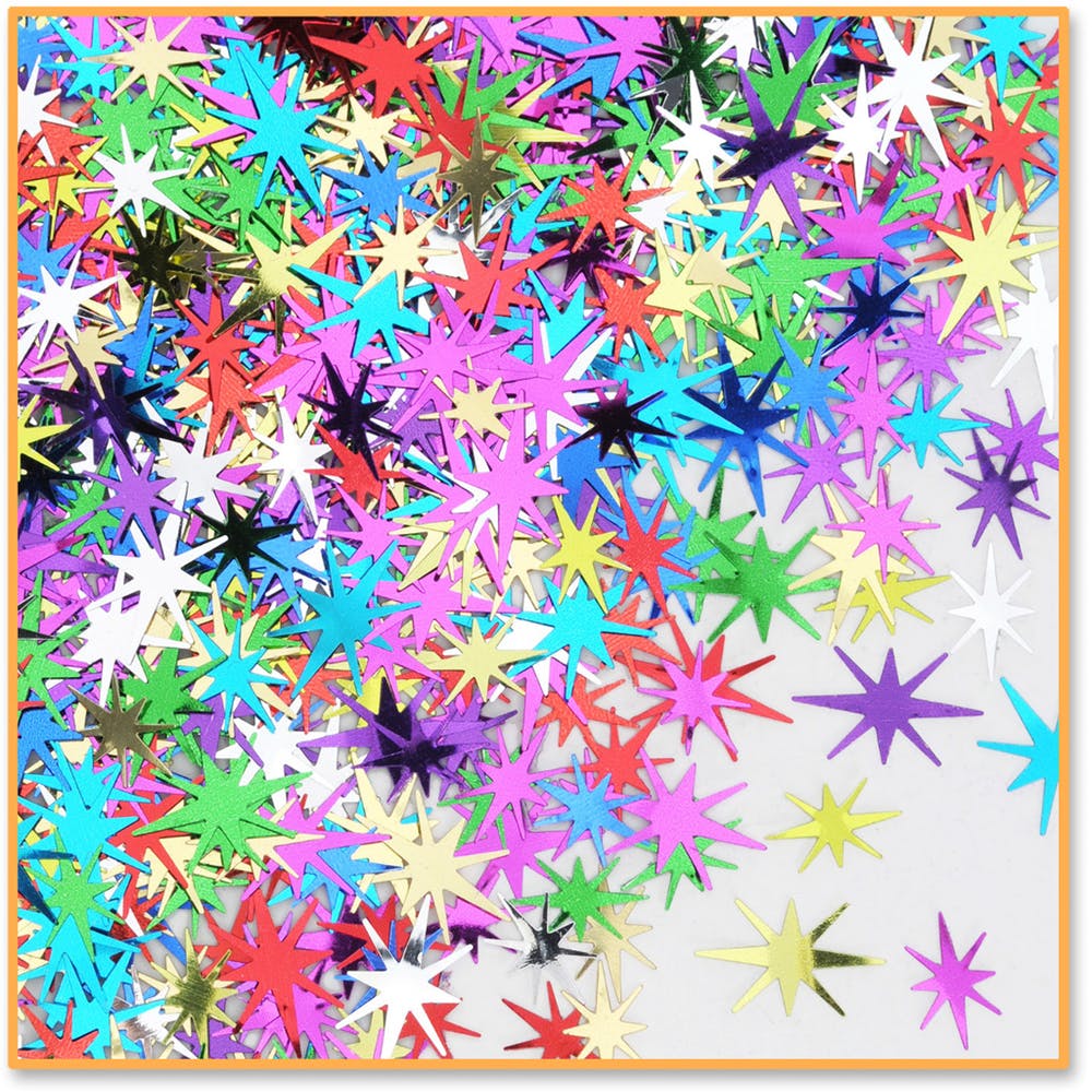 Multicolor Starbursts Confetti - 0.5 oz 2