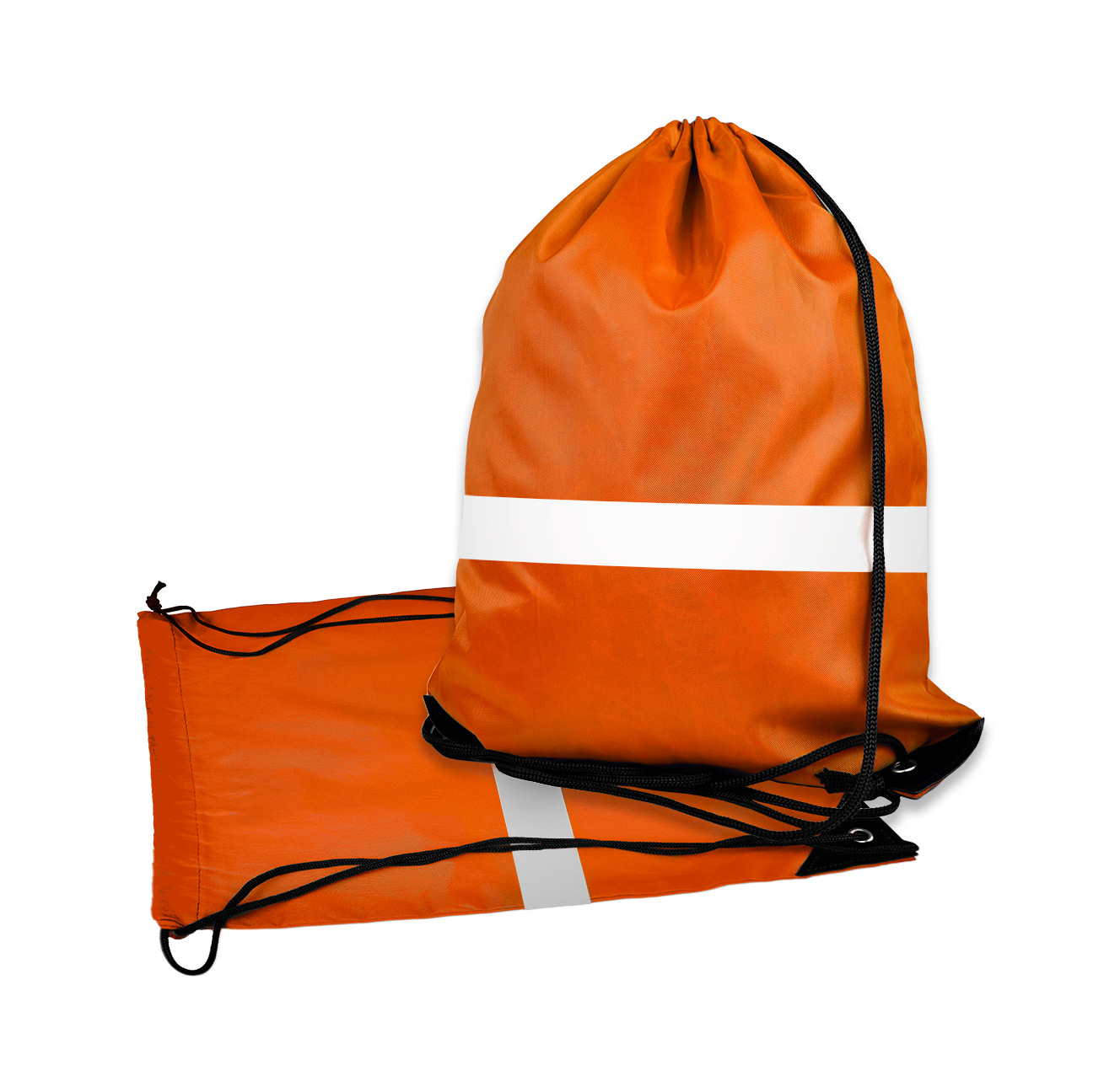 Drawstring Backpack With Reflective Strips 5