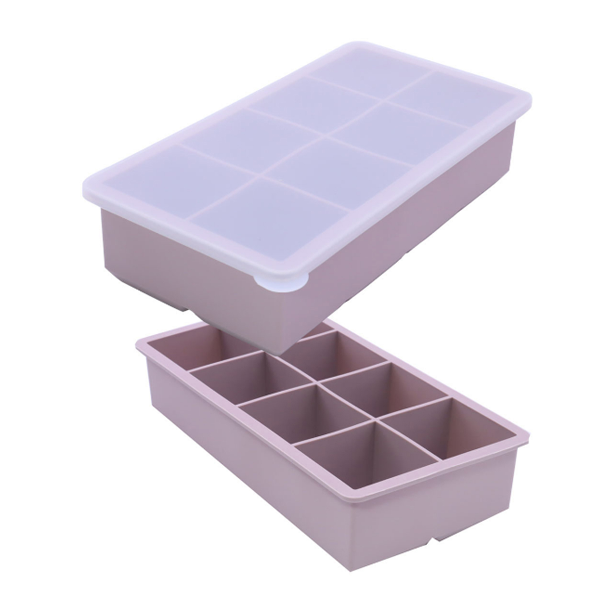 MOQ 50 PCS Flexible Silicone Square Shaped Ice Tray 5