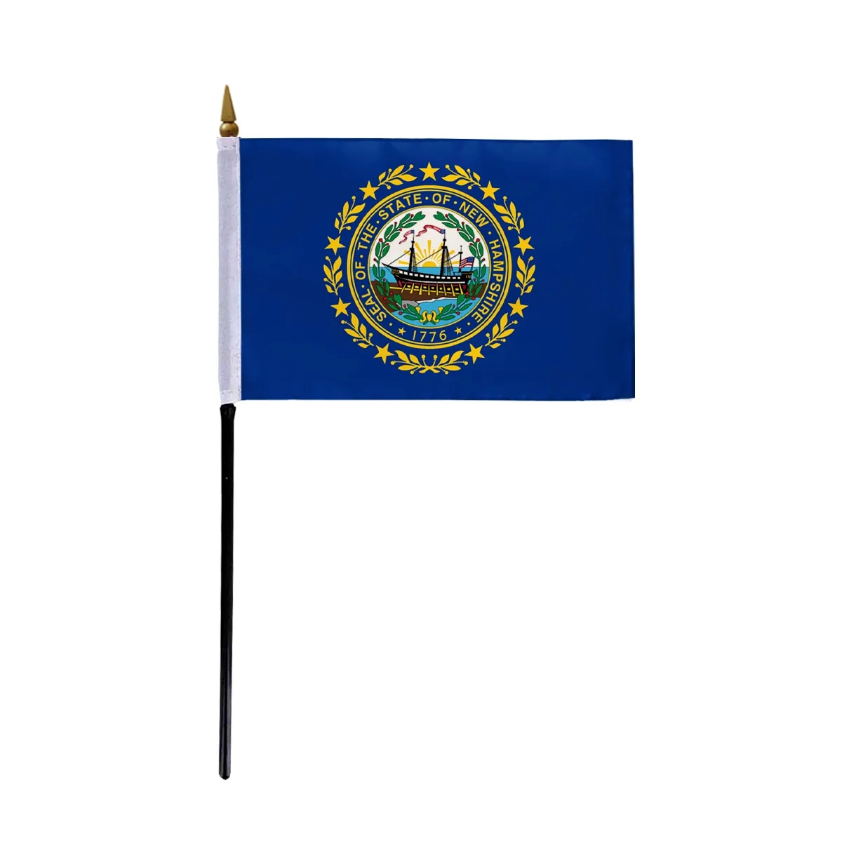 4"x6" & 12"x18'' New Hampshire ePoly Printed Stick Flags 2