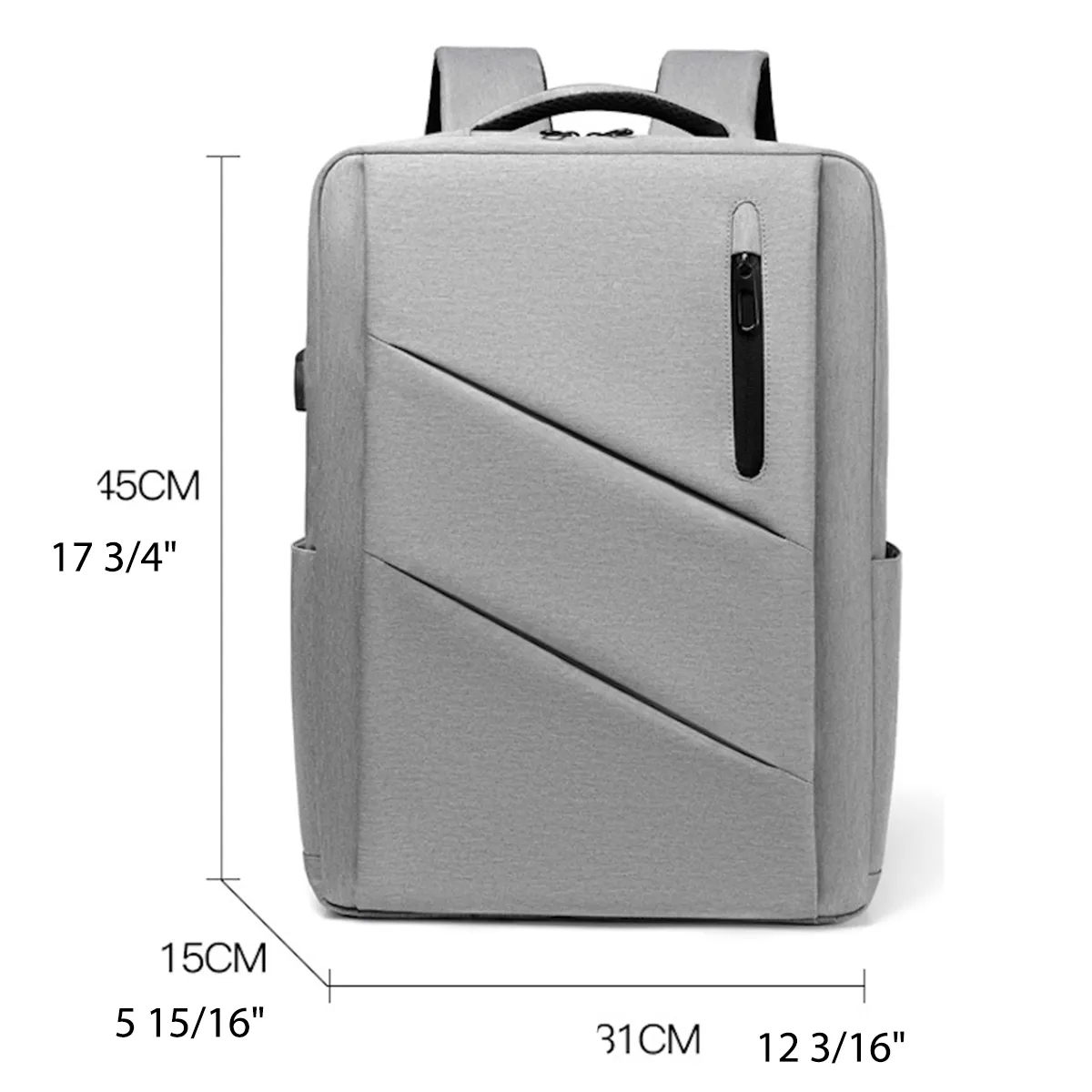 Large Capacity Travel Laptop Backpack w/ USB Charging Port 5