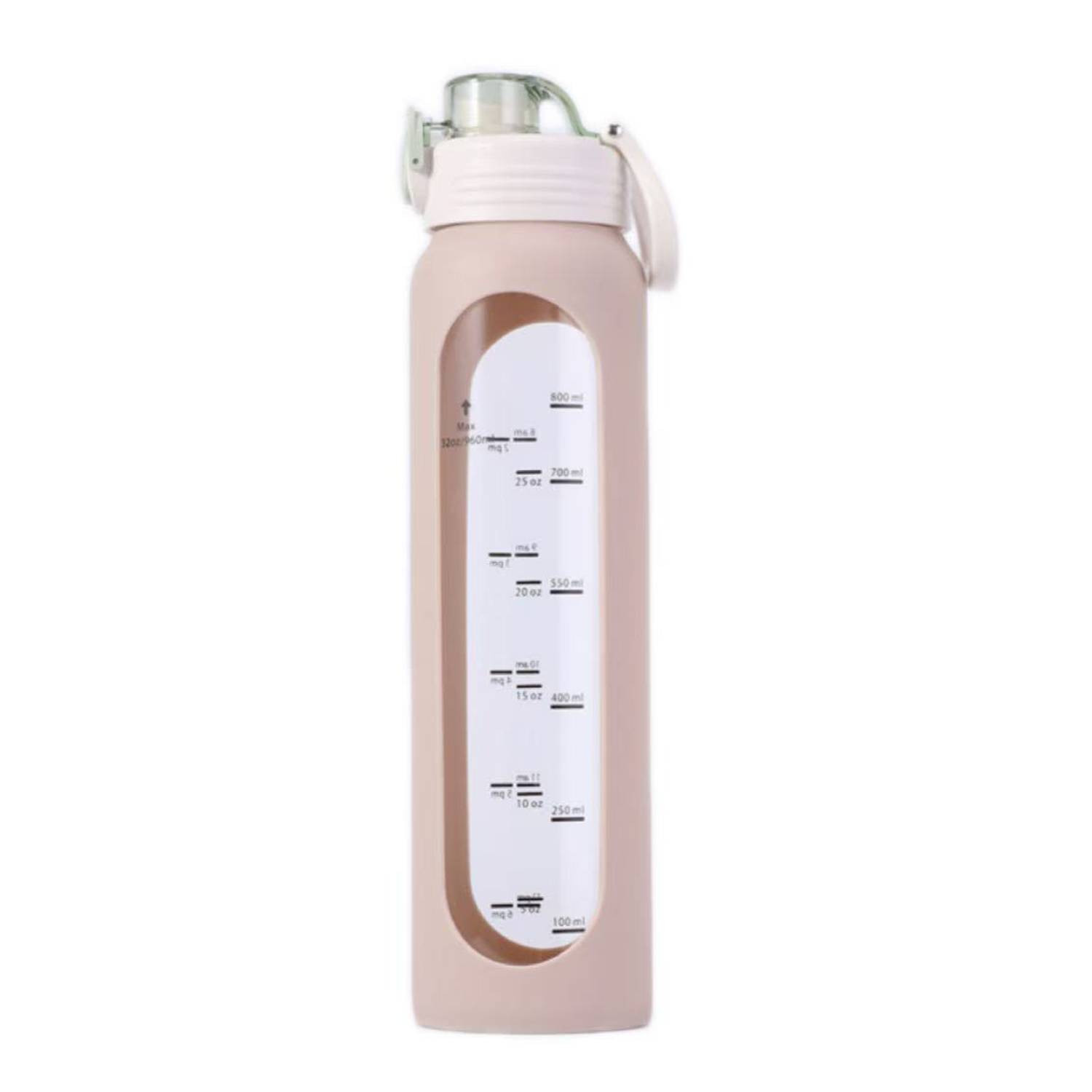 34oz Silicone Sleeve Glass Water Bottle w/ Handle 4